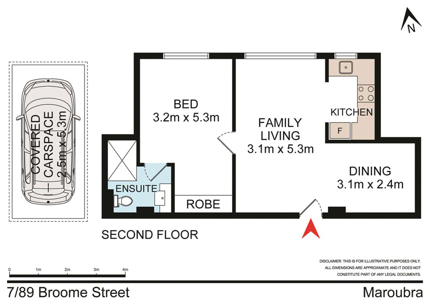 Floorplan of Homely unit listing, 7/89 Broome Street, Maroubra NSW 2035