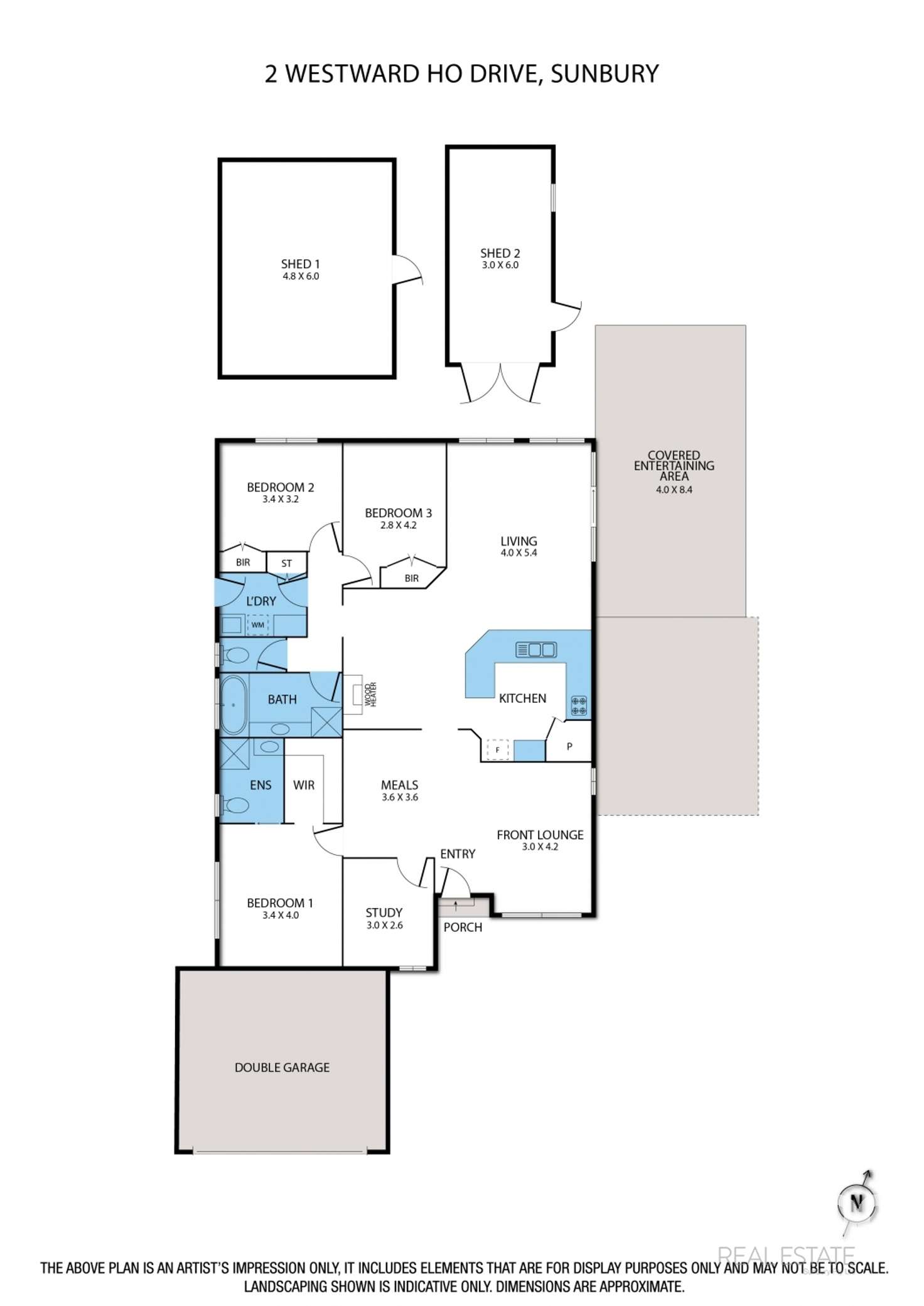 Floorplan of Homely house listing, 2 Westward Ho Drive, Sunbury VIC 3429