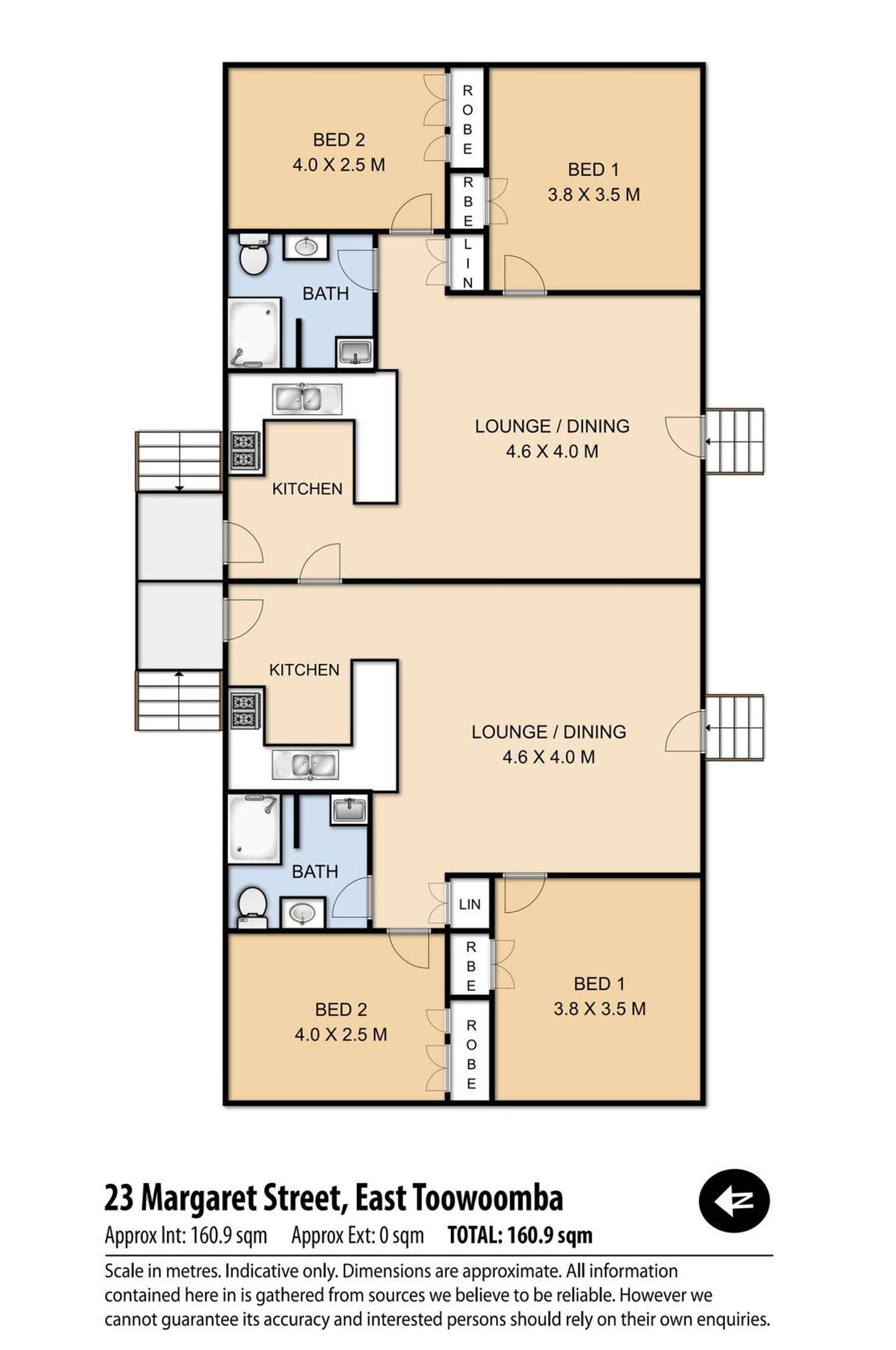 Floorplan of Homely unit listing, 1/23 Margaret Street, East Toowoomba QLD 4350