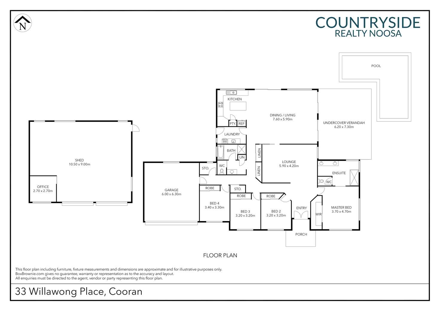 Floorplan of Homely house listing, 33 Willawong Place, Cooran QLD 4569