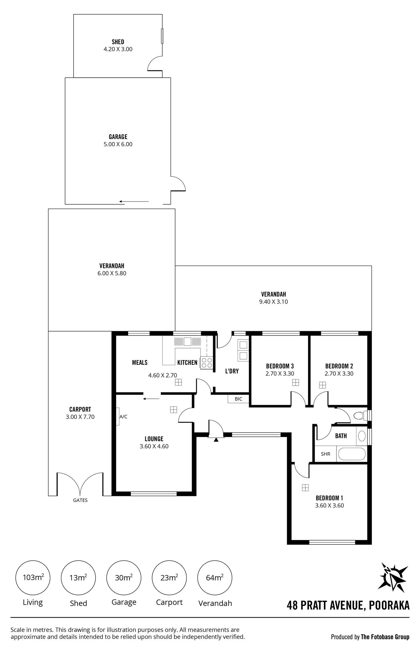 Floorplan of Homely house listing, 48 Pratt Avenue, Pooraka SA 5095