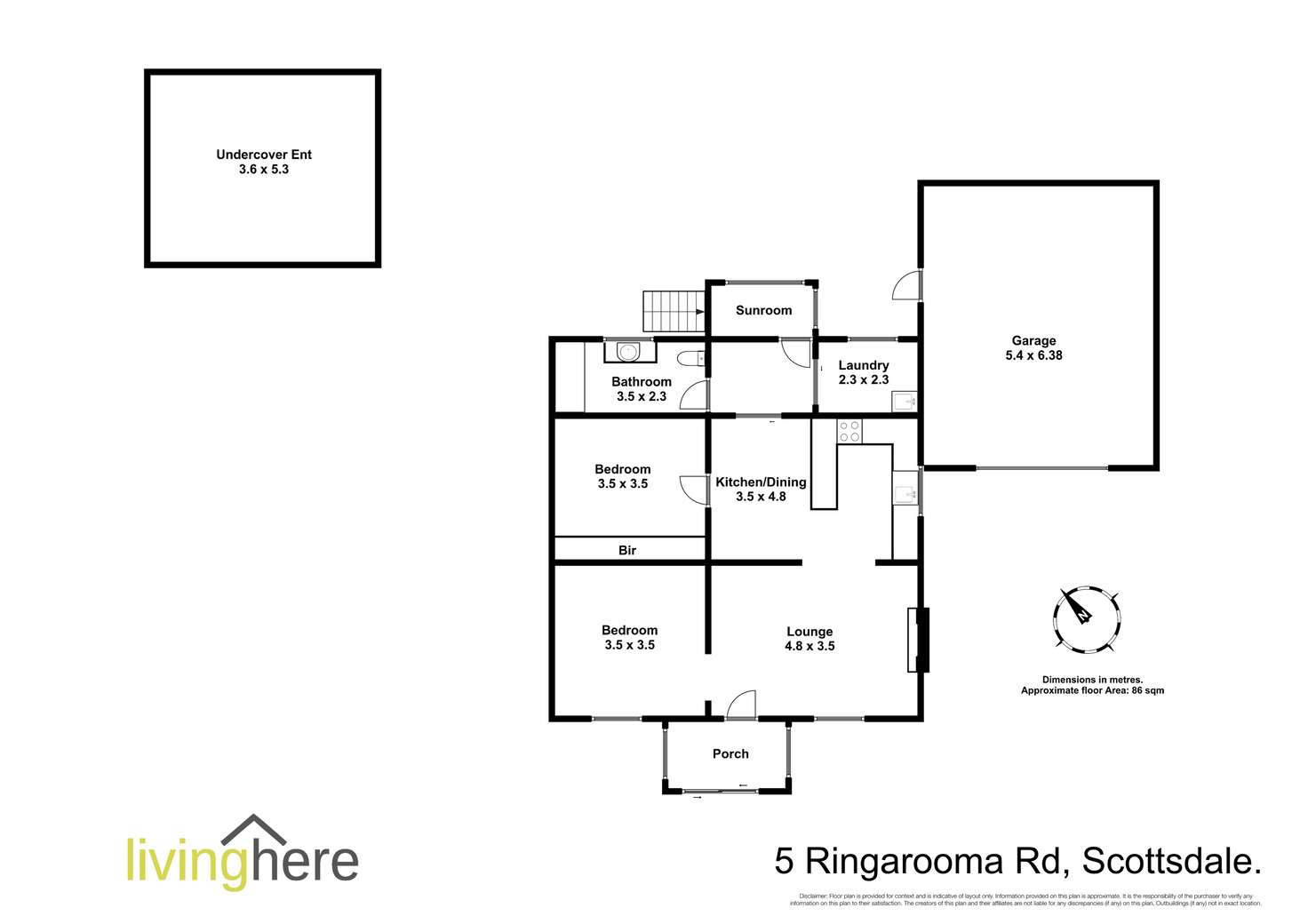 Floorplan of Homely house listing, 5 Ringarooma Road, Scottsdale TAS 7260