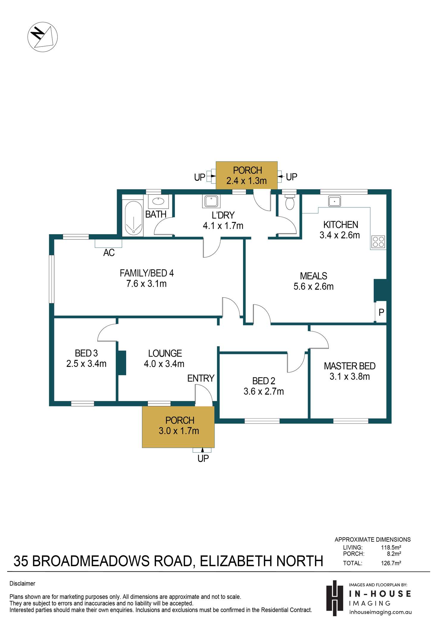 Floorplan of Homely house listing, 35 Broadmeadows Road, Elizabeth North SA 5113