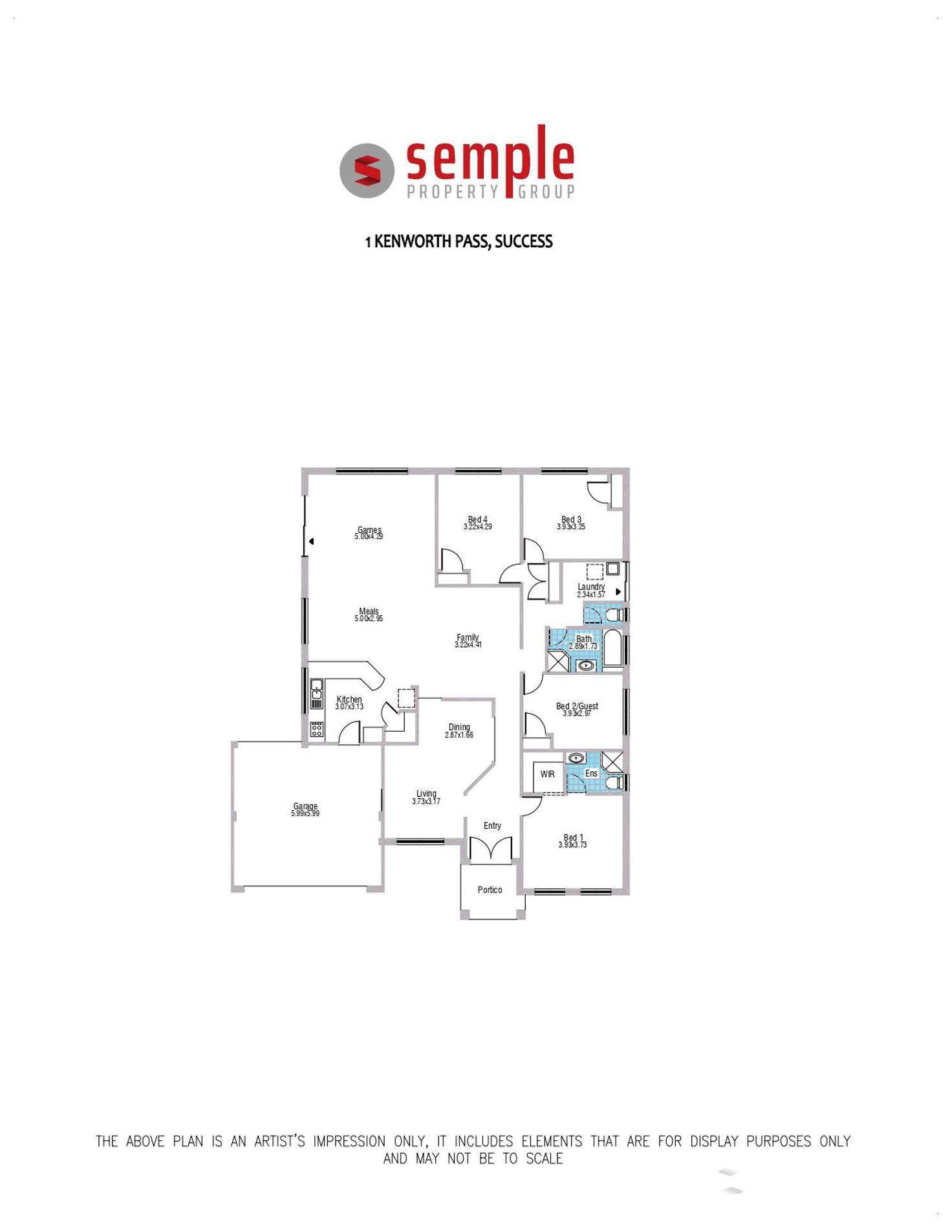Floorplan of Homely house listing, 1 Kenworth Pass, Success WA 6164