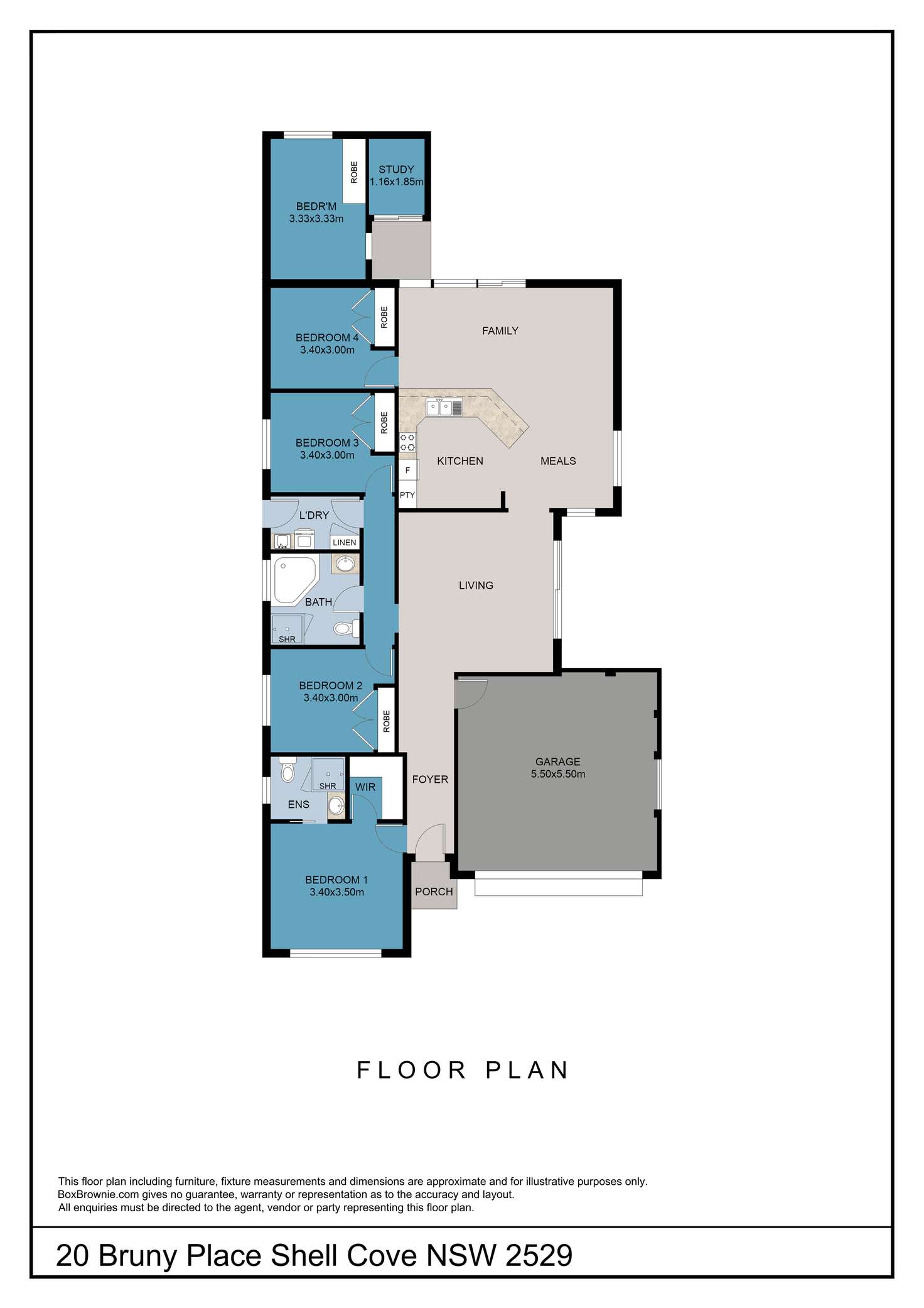 Floorplan of Homely house listing, 20 Bruny Place, Shell Cove NSW 2529