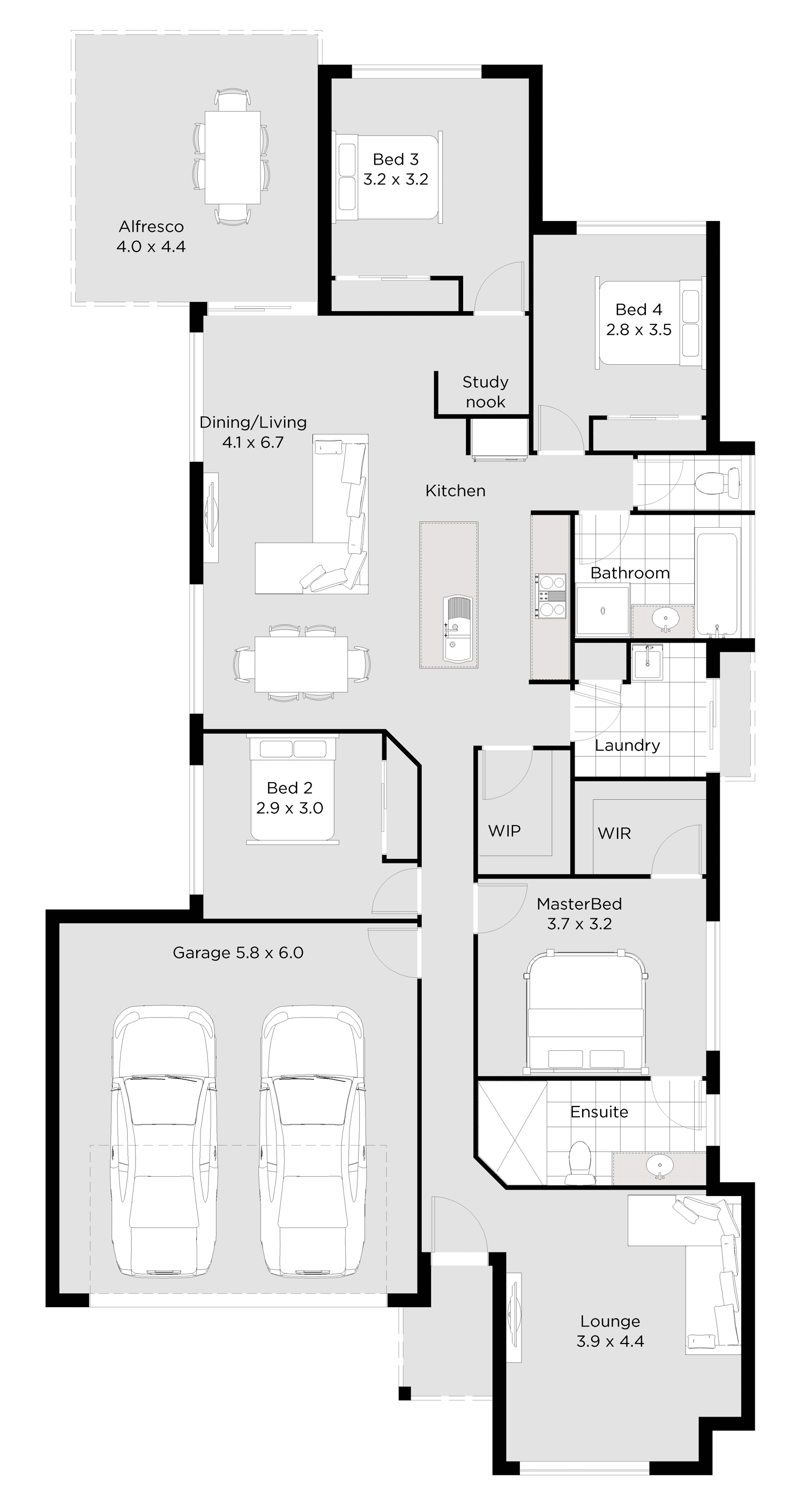 Floorplan of Homely house listing, 8 Reuben Boulevard, Logan Reserve QLD 4133