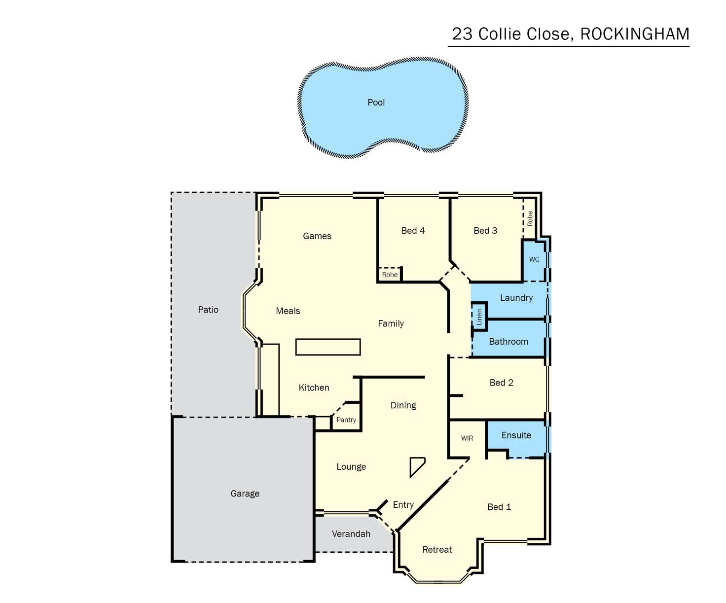 Floorplan of Homely house listing, 23 Collie Close, Rockingham WA 6168