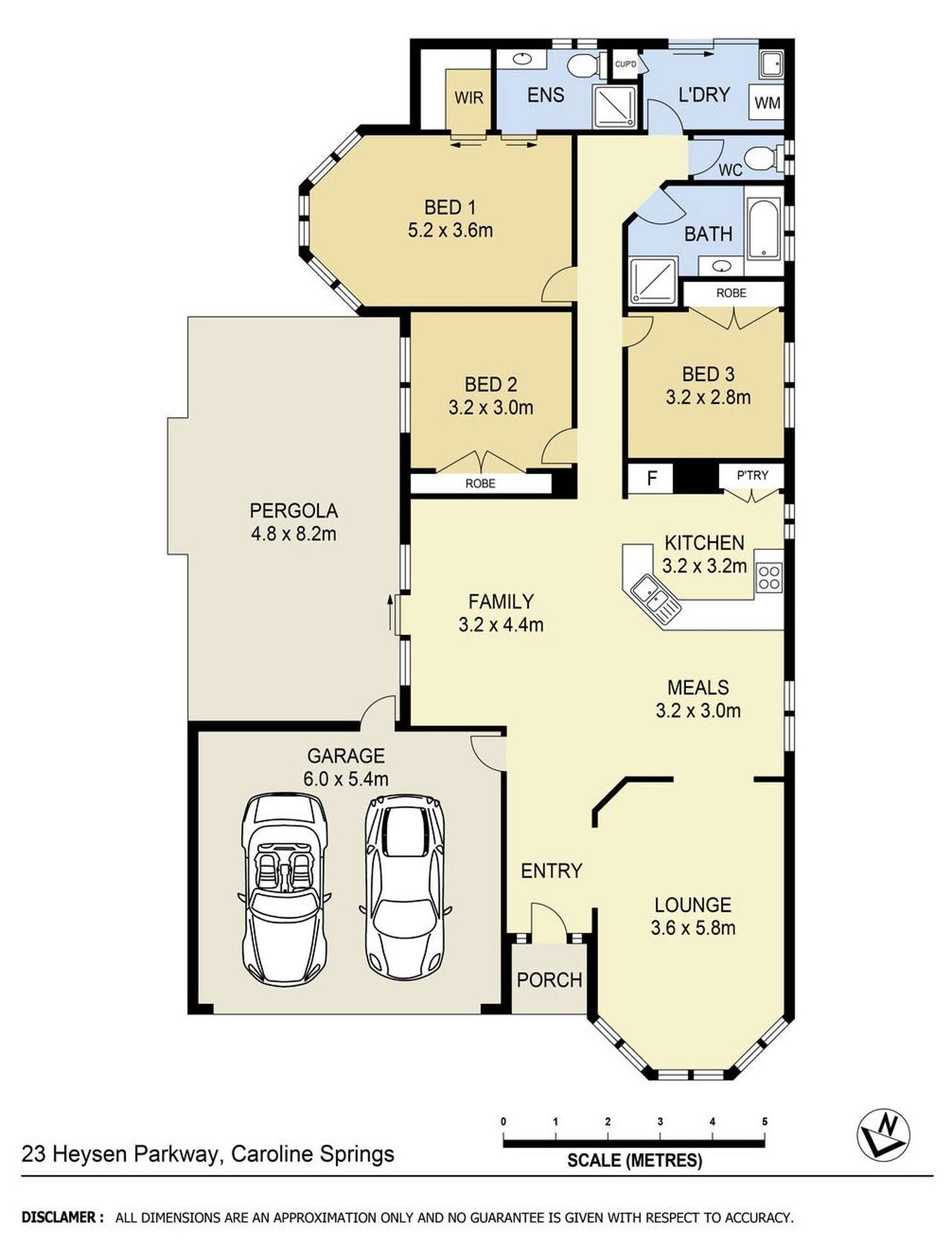 Floorplan of Homely house listing, 23 Heysen Parkway, Caroline Springs VIC 3023