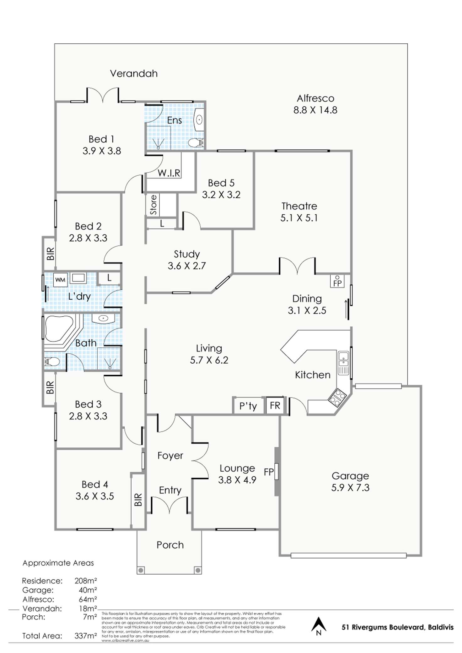 Floorplan of Homely house listing, 51 Rivergums Boulevard, Baldivis WA 6171