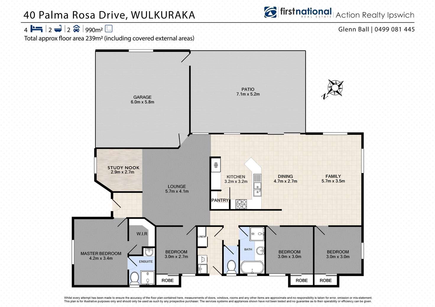 Floorplan of Homely house listing, 40 Palma Rosa Drive, Wulkuraka QLD 4305