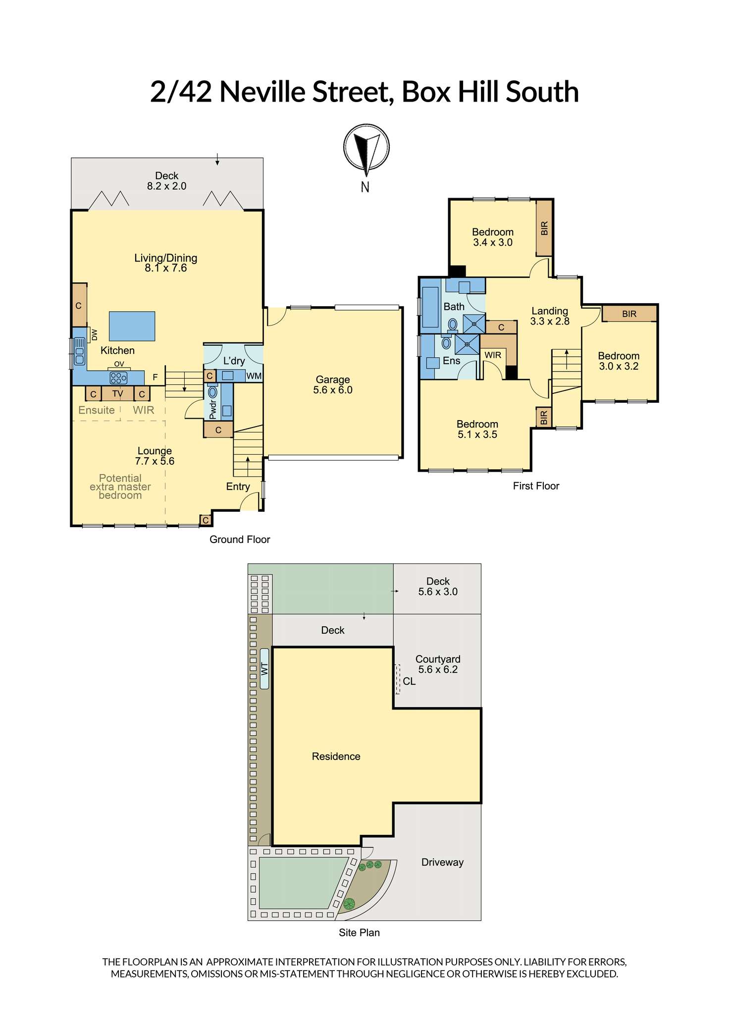 Floorplan of Homely townhouse listing, 2/42 Neville Street, Box Hill South VIC 3128