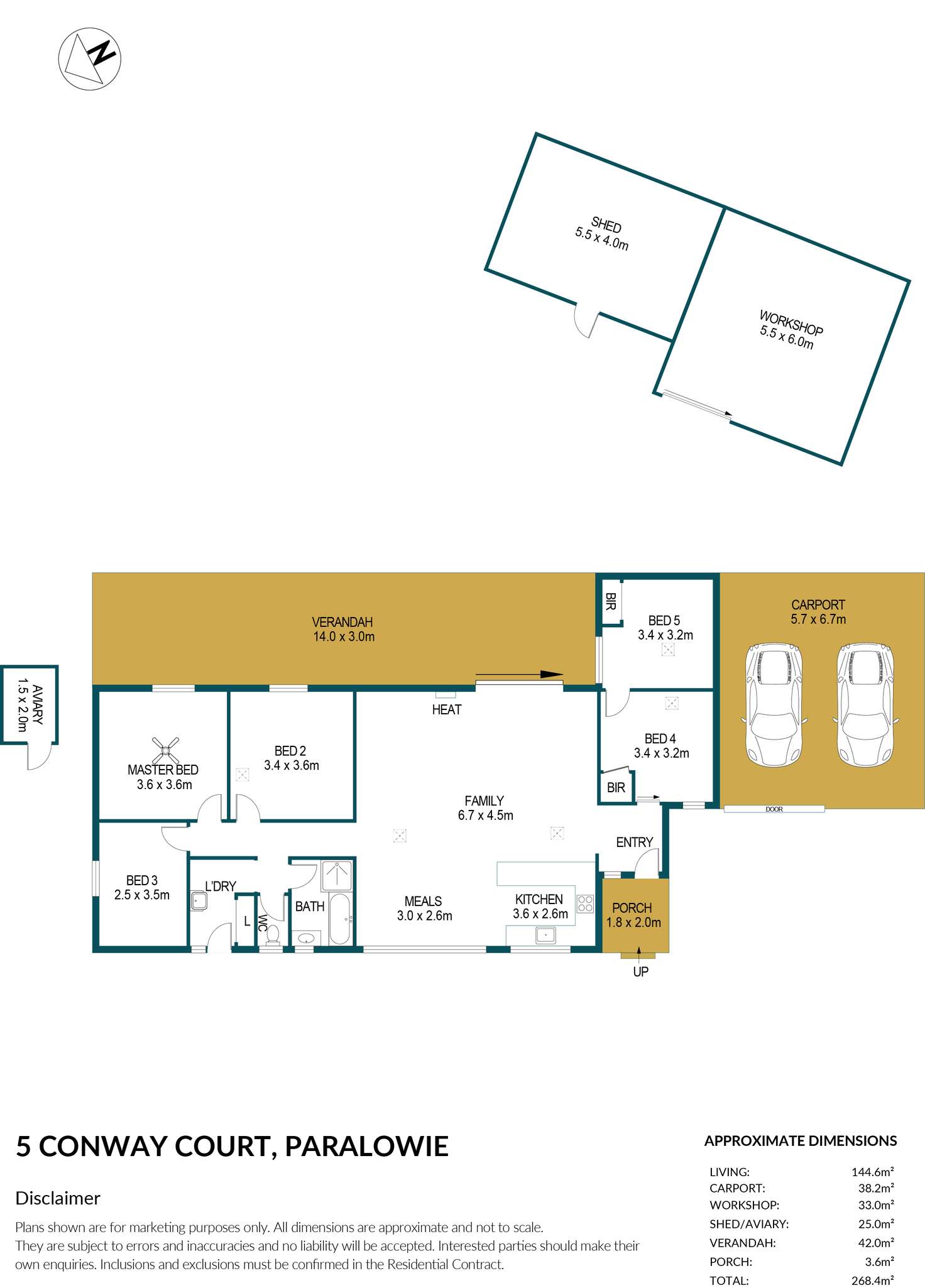 Floorplan of Homely house listing, 5 Conway Court, Paralowie SA 5108