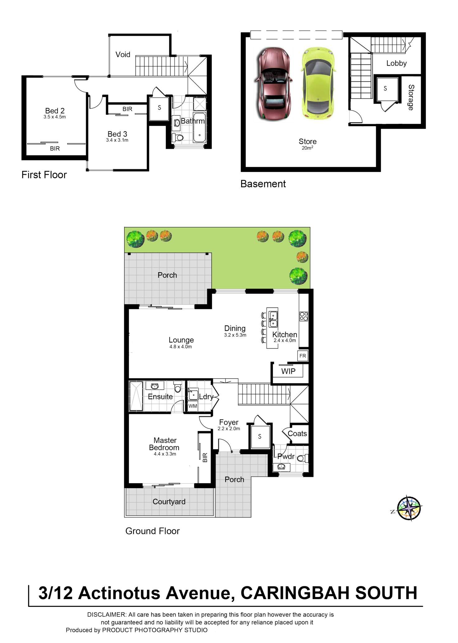Floorplan of Homely townhouse listing, 6/28 Actinotus Ave, Caringbah South NSW 2229