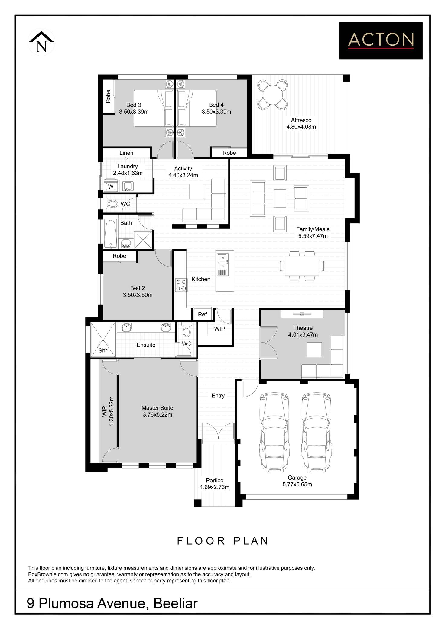 Floorplan of Homely house listing, 9 Plumosa Avenue, Beeliar WA 6164