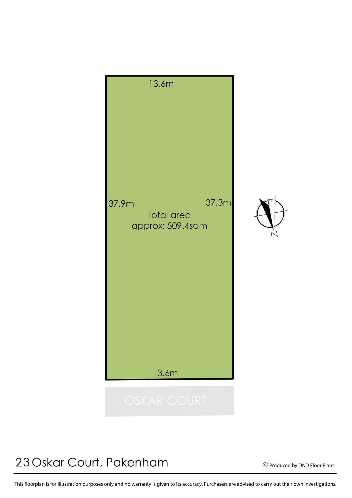 Floorplan of Homely residentialLand listing, 23 Oskar Court, Pakenham VIC 3810