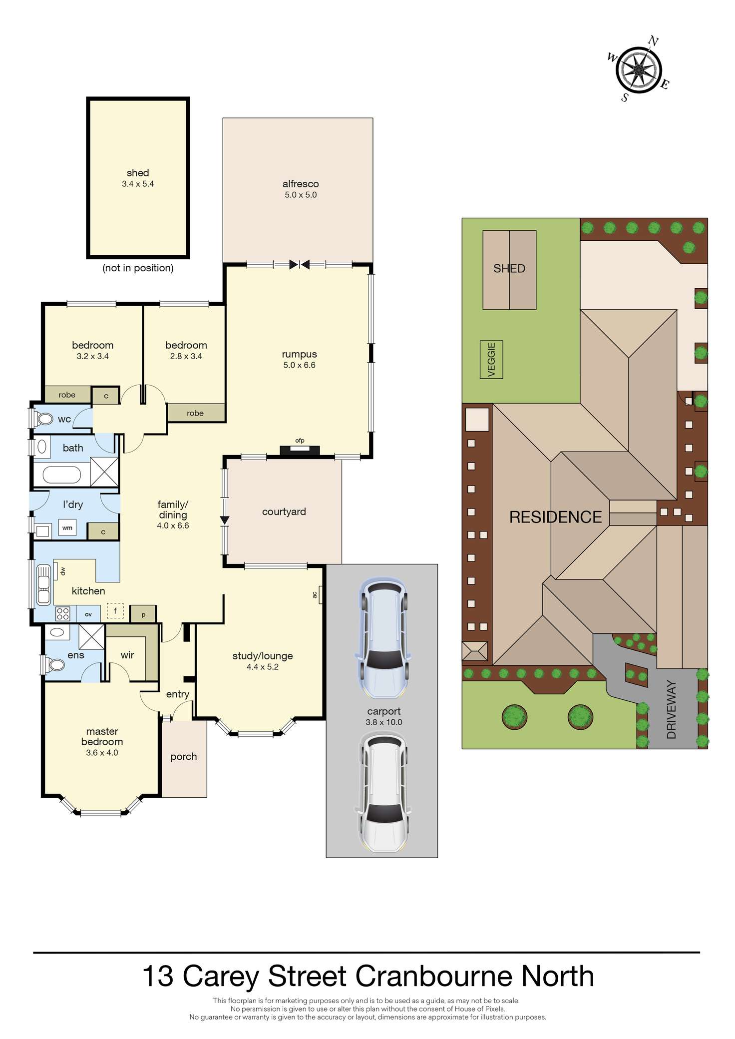 Floorplan of Homely house listing, 13 Carey Street, Cranbourne North VIC 3977