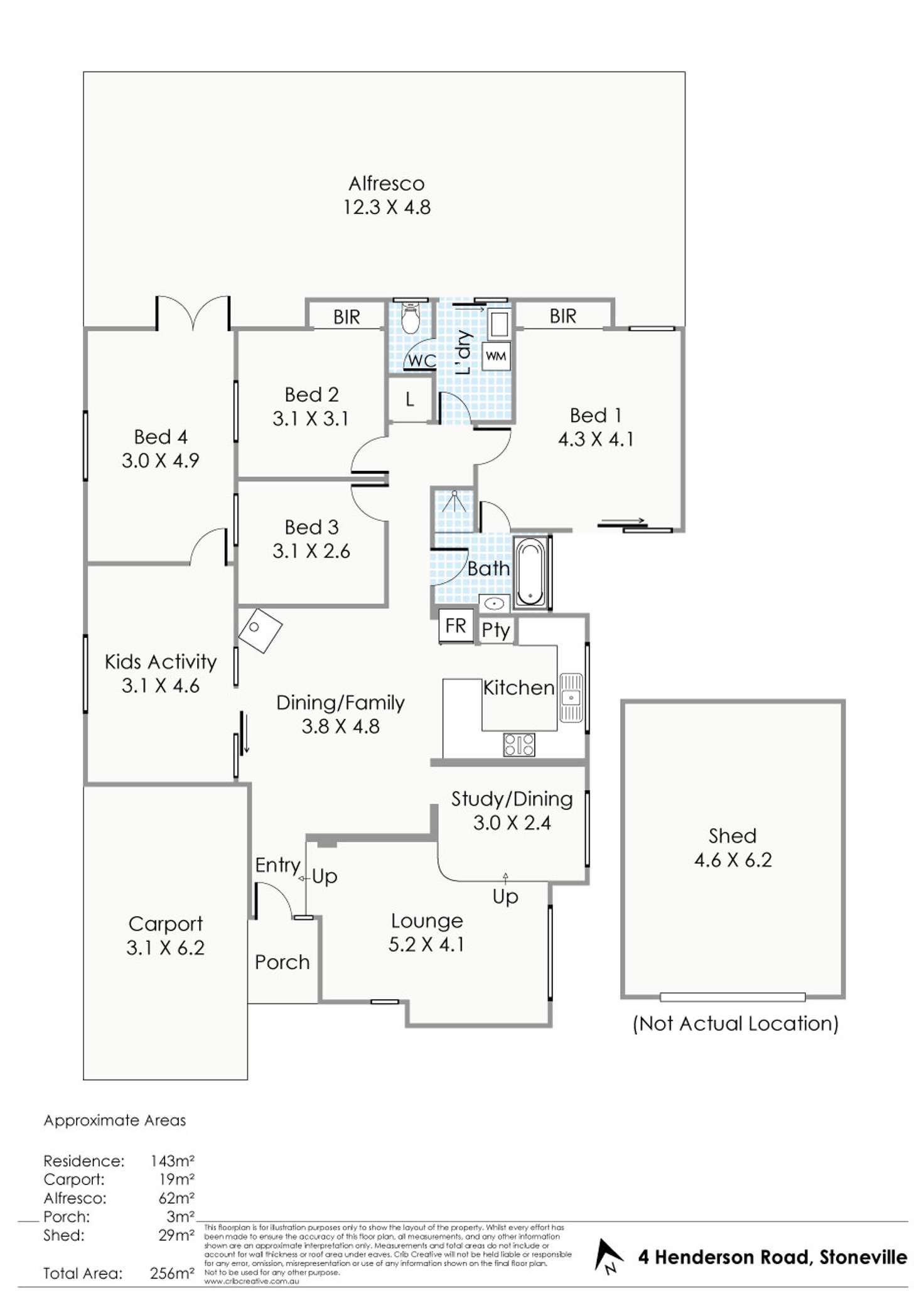 Floorplan of Homely house listing, 4 Henderson Road, Stoneville WA 6081