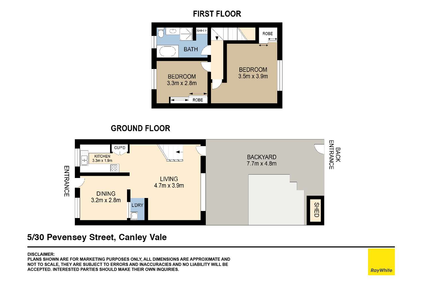 Floorplan of Homely townhouse listing, 5/30-34 Pevensey Street, Canley Vale NSW 2166