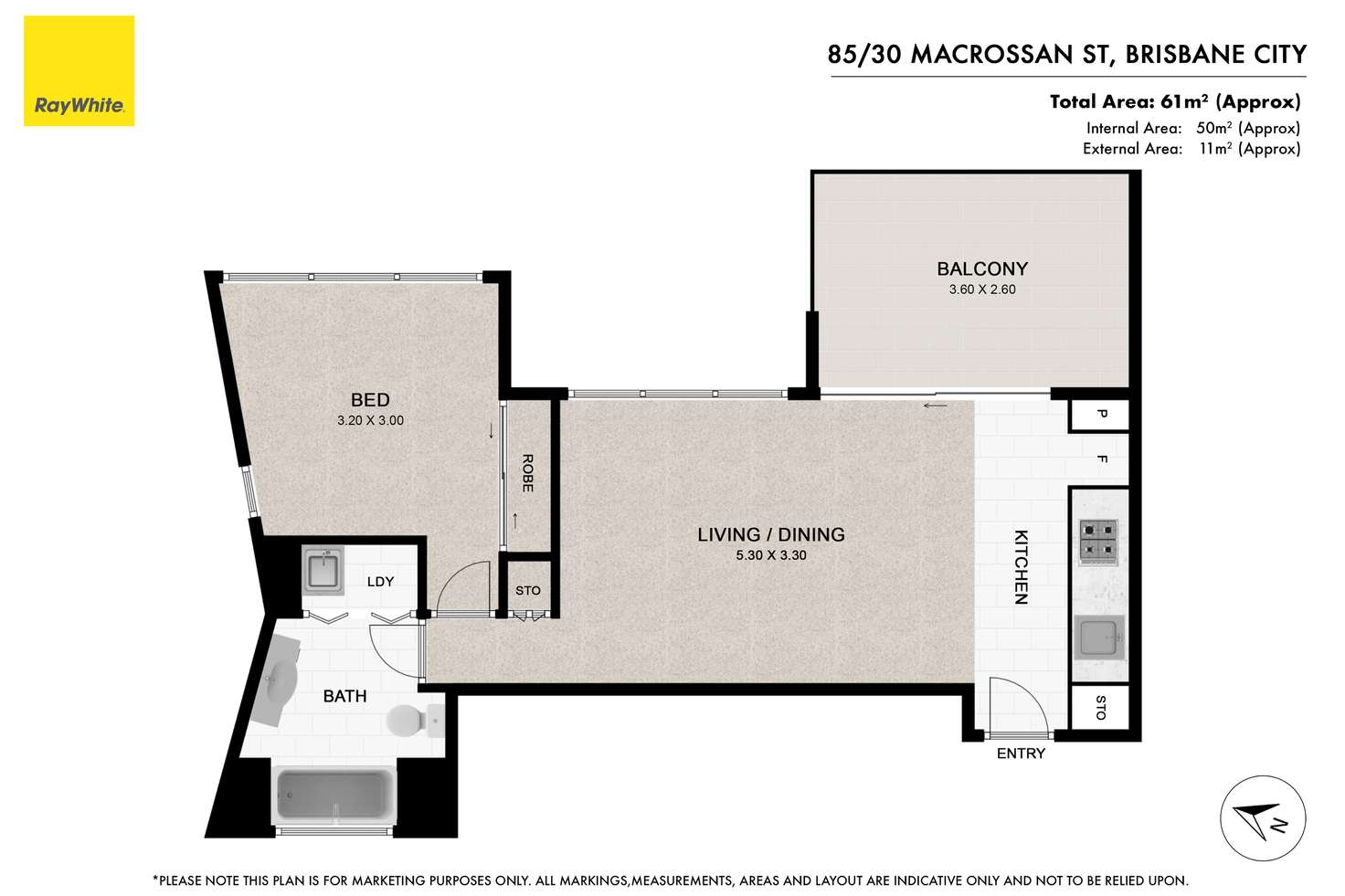 Floorplan of Homely apartment listing, 85/30 Macrossan Street, Brisbane City QLD 4000