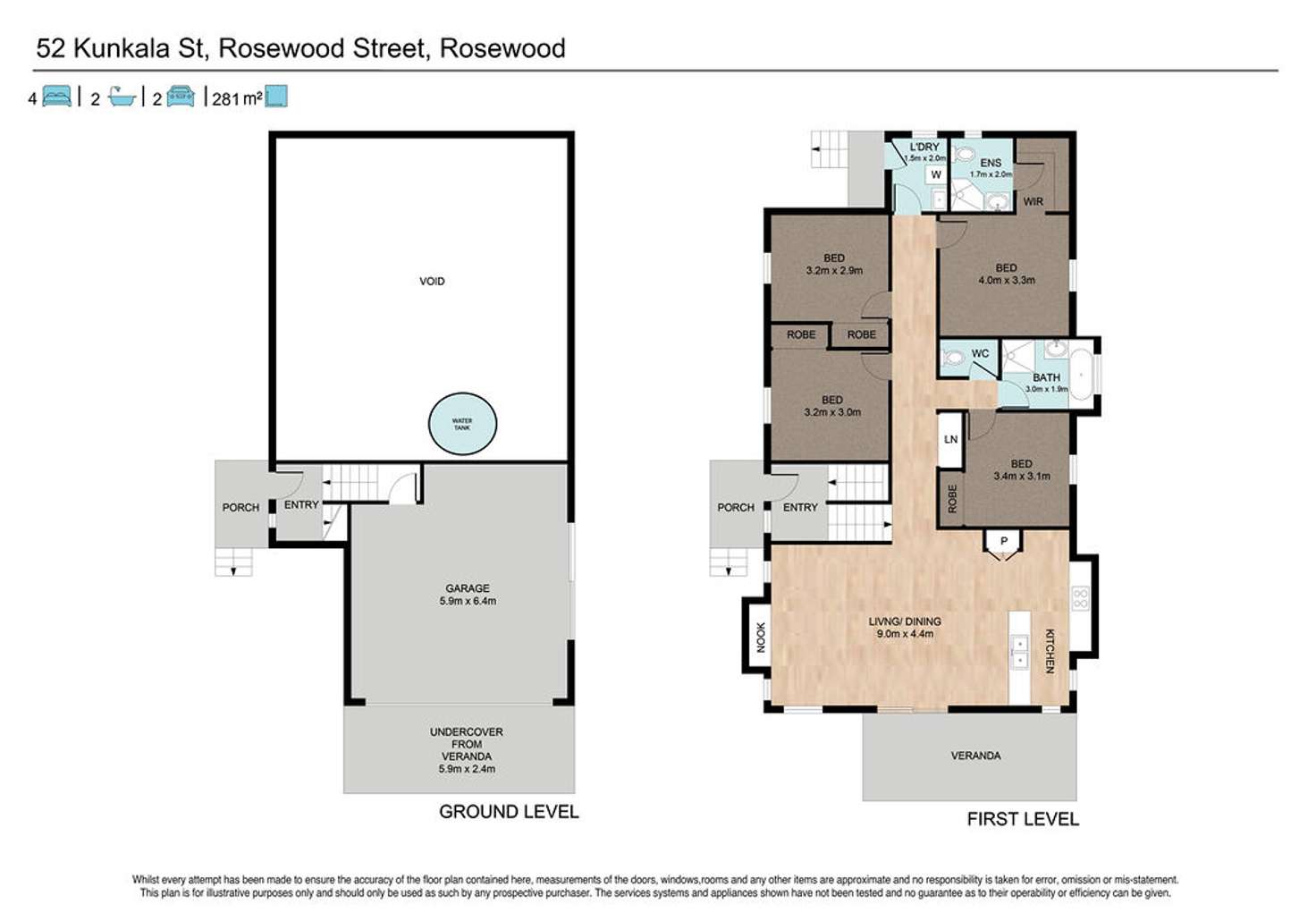 Floorplan of Homely house listing, 52 Kunkala Court, Rosewood QLD 4340