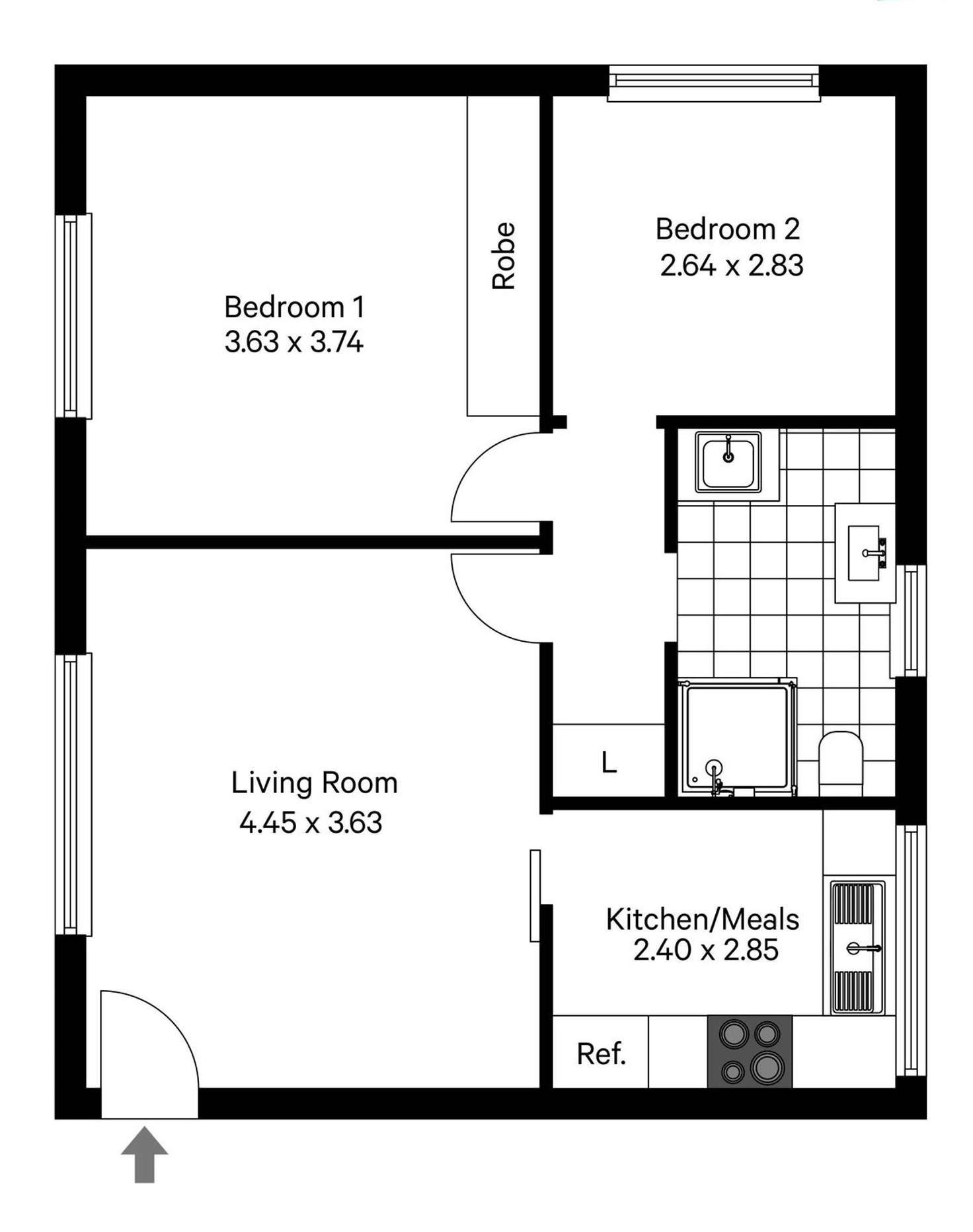 Floorplan of Homely unit listing, 5/421 Anzac Highway, Camden Park SA 5038