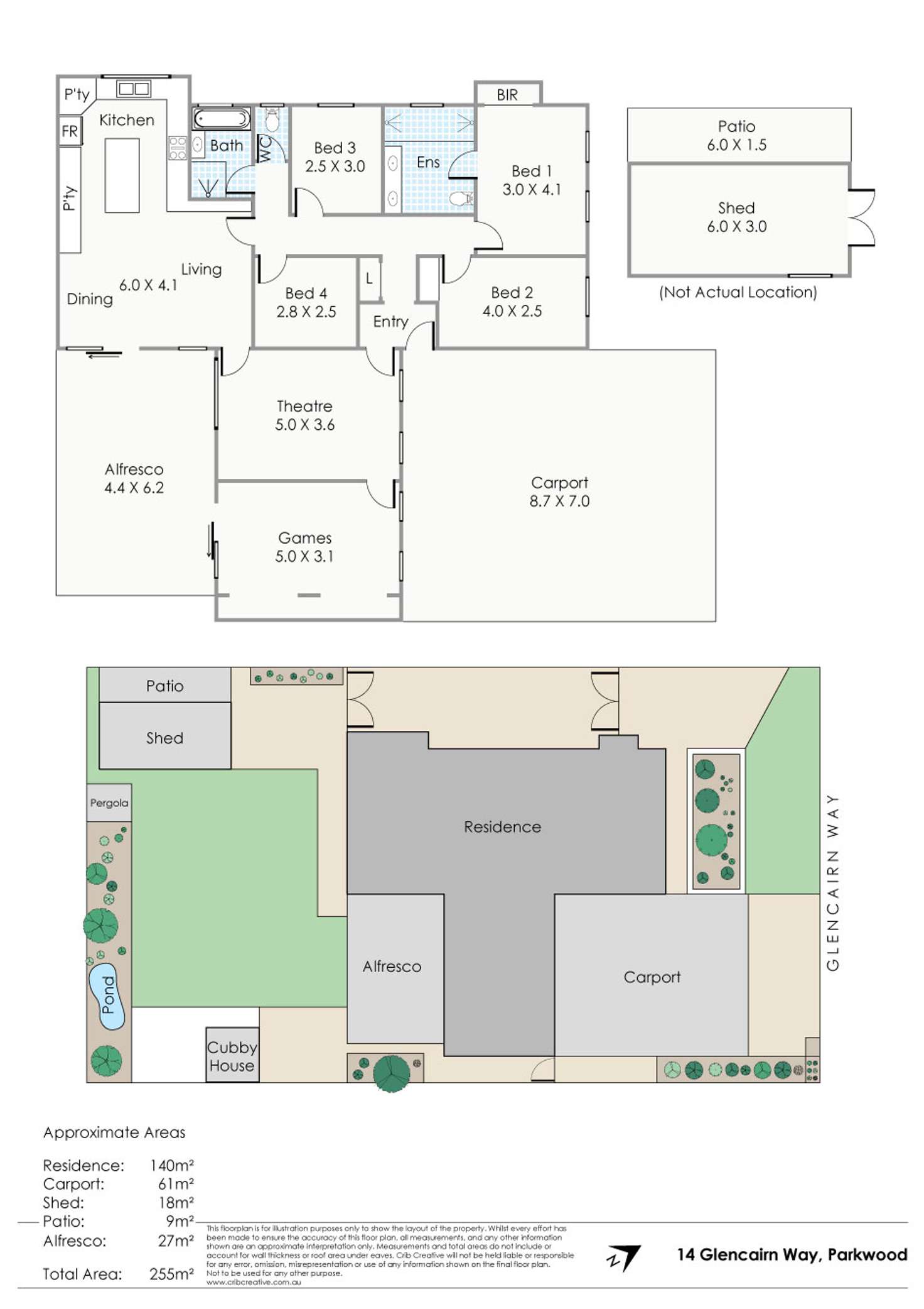 Floorplan of Homely house listing, 14 Glencairn Way, Parkwood WA 6147