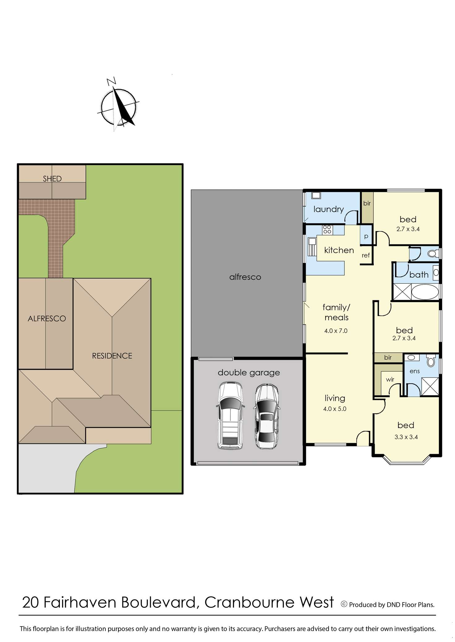 Floorplan of Homely house listing, 20 Fairhaven Boulevard, Cranbourne West VIC 3977