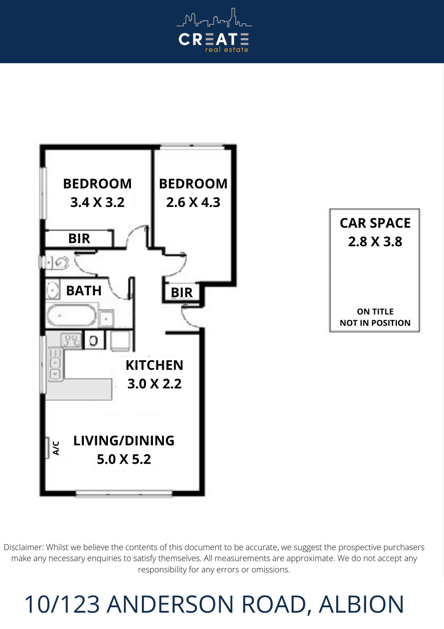 Floorplan of Homely apartment listing, 10/123 Anderson Road, Albion VIC 3020