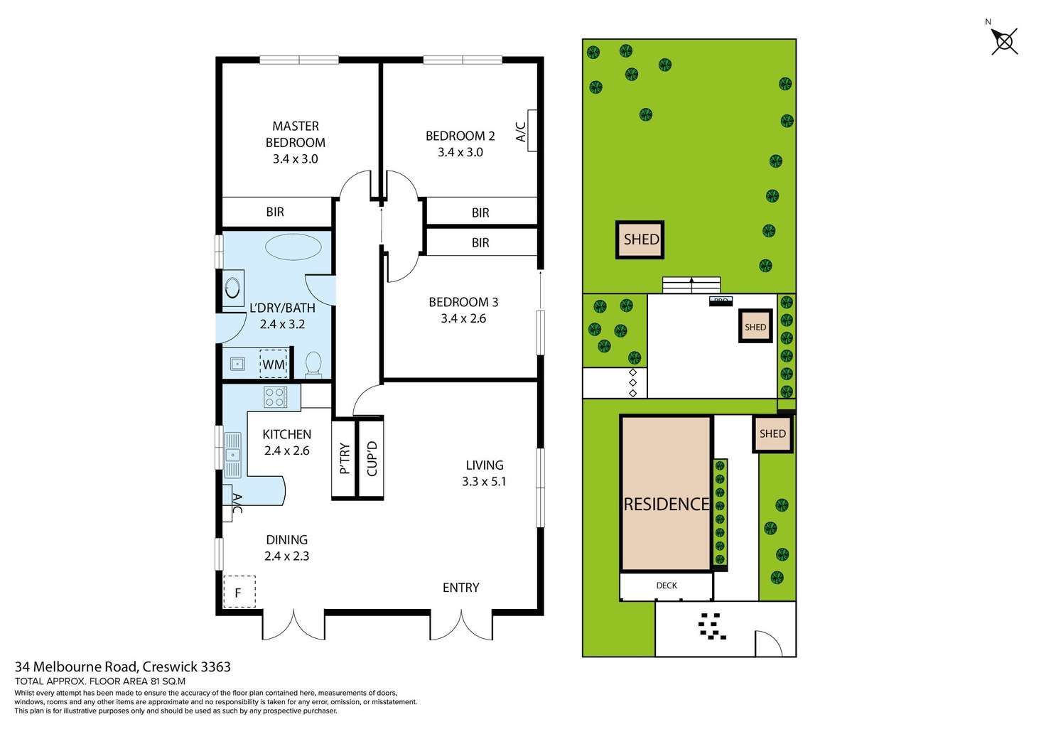 Floorplan of Homely house listing, 34 Melbourne Road, Creswick VIC 3363