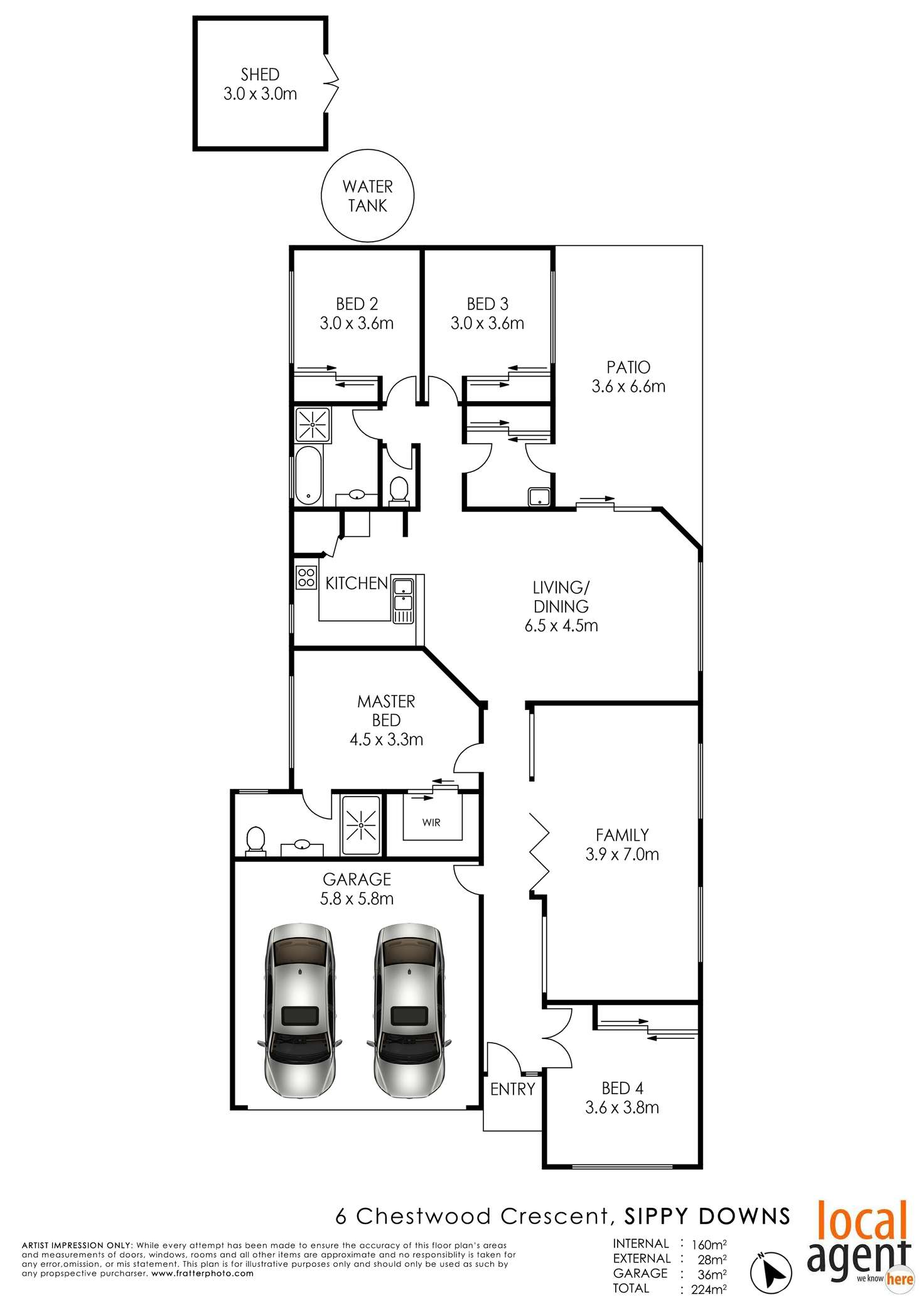 Floorplan of Homely house listing, 6 Chestwood Crescent, Sippy Downs QLD 4556