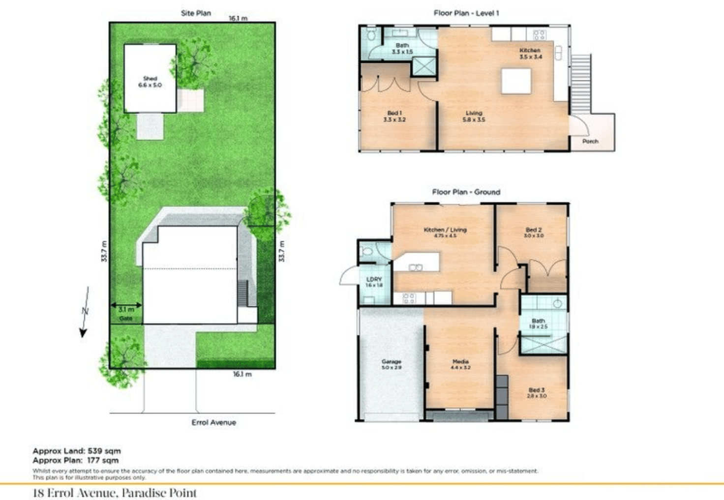 Floorplan of Homely house listing, 18 Errol Avenue, Paradise Point QLD 4216