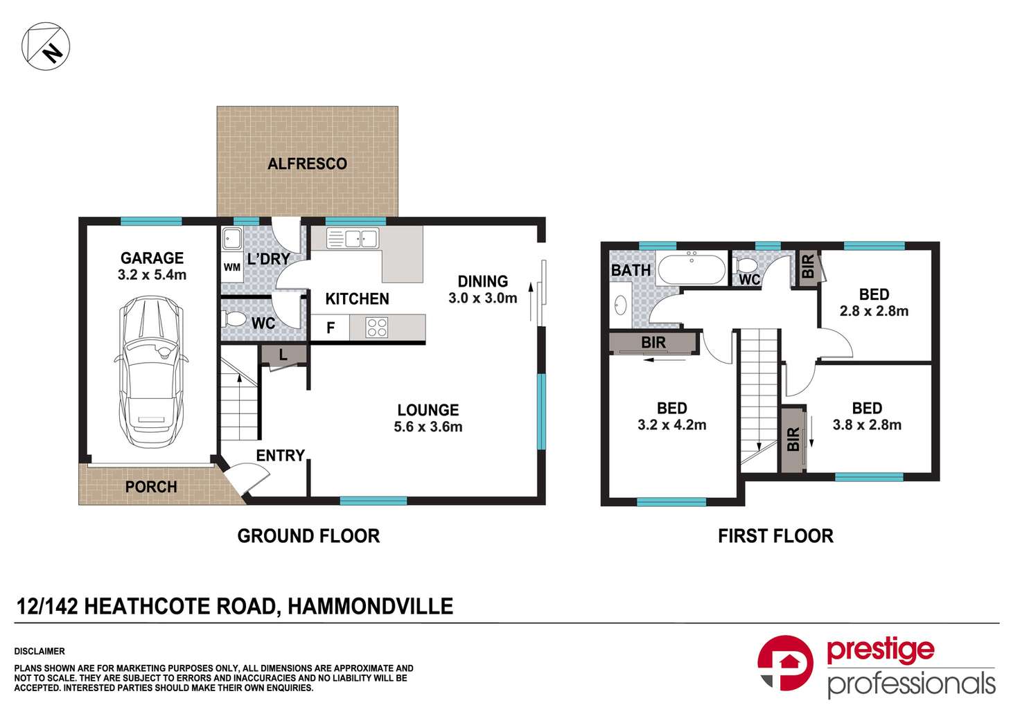 Floorplan of Homely townhouse listing, 12/142-144 Heathcote Road, Hammondville NSW 2170