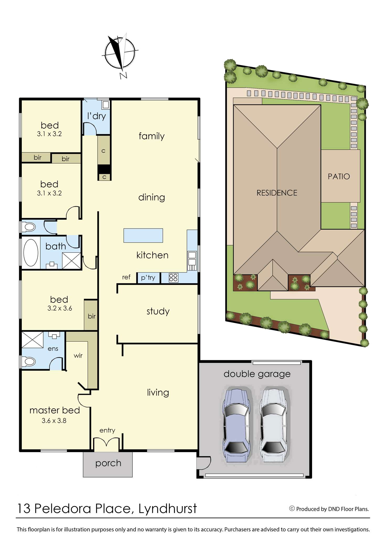 Floorplan of Homely house listing, 13 Peledora Place, Lyndhurst VIC 3975