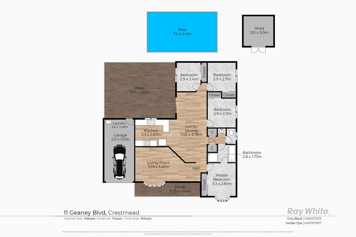 Floorplan of Homely house listing, 11 Geaney Boulevard, Crestmead QLD 4132