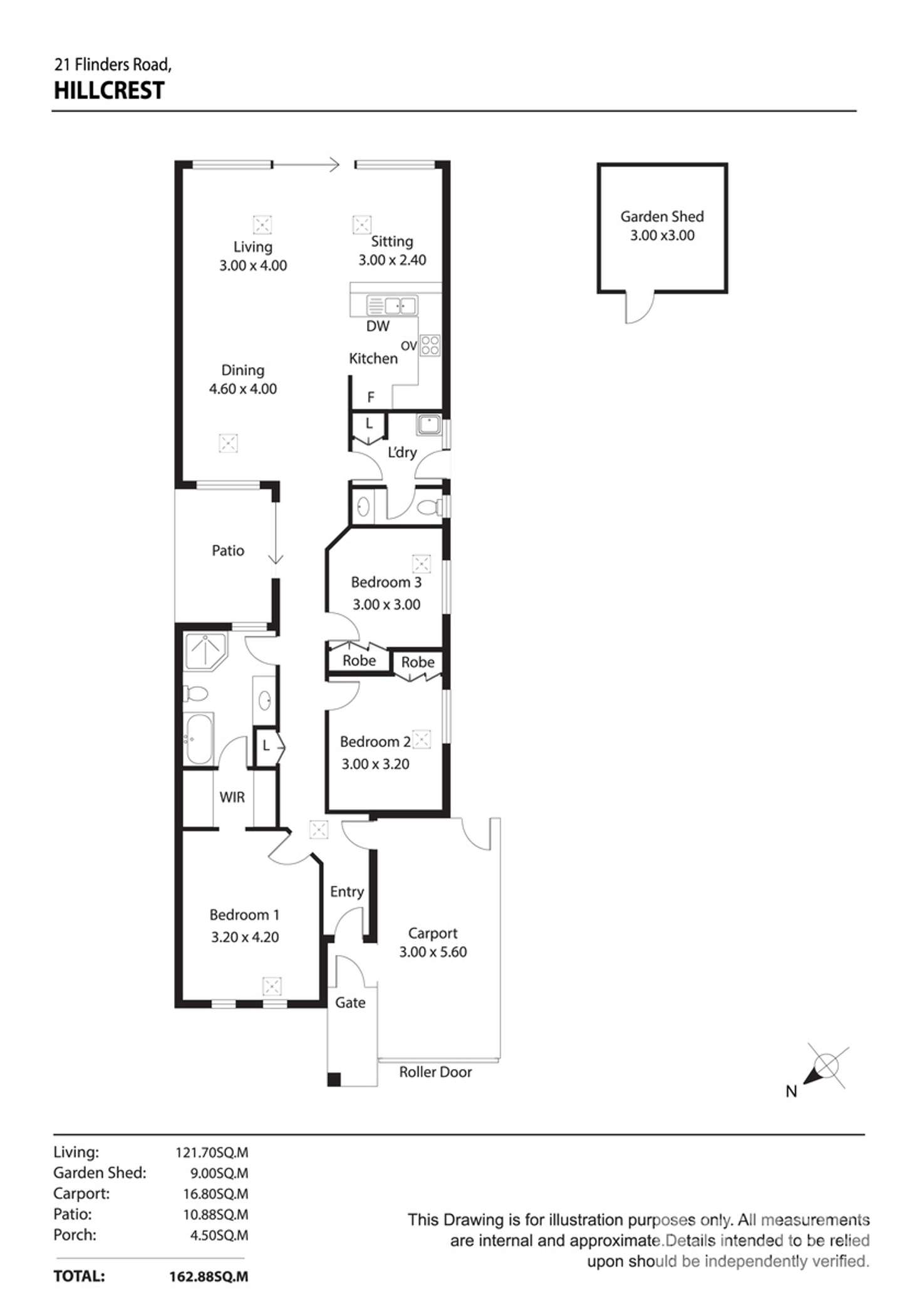 Floorplan of Homely house listing, 21 Flinders Road, Hillcrest SA 5086