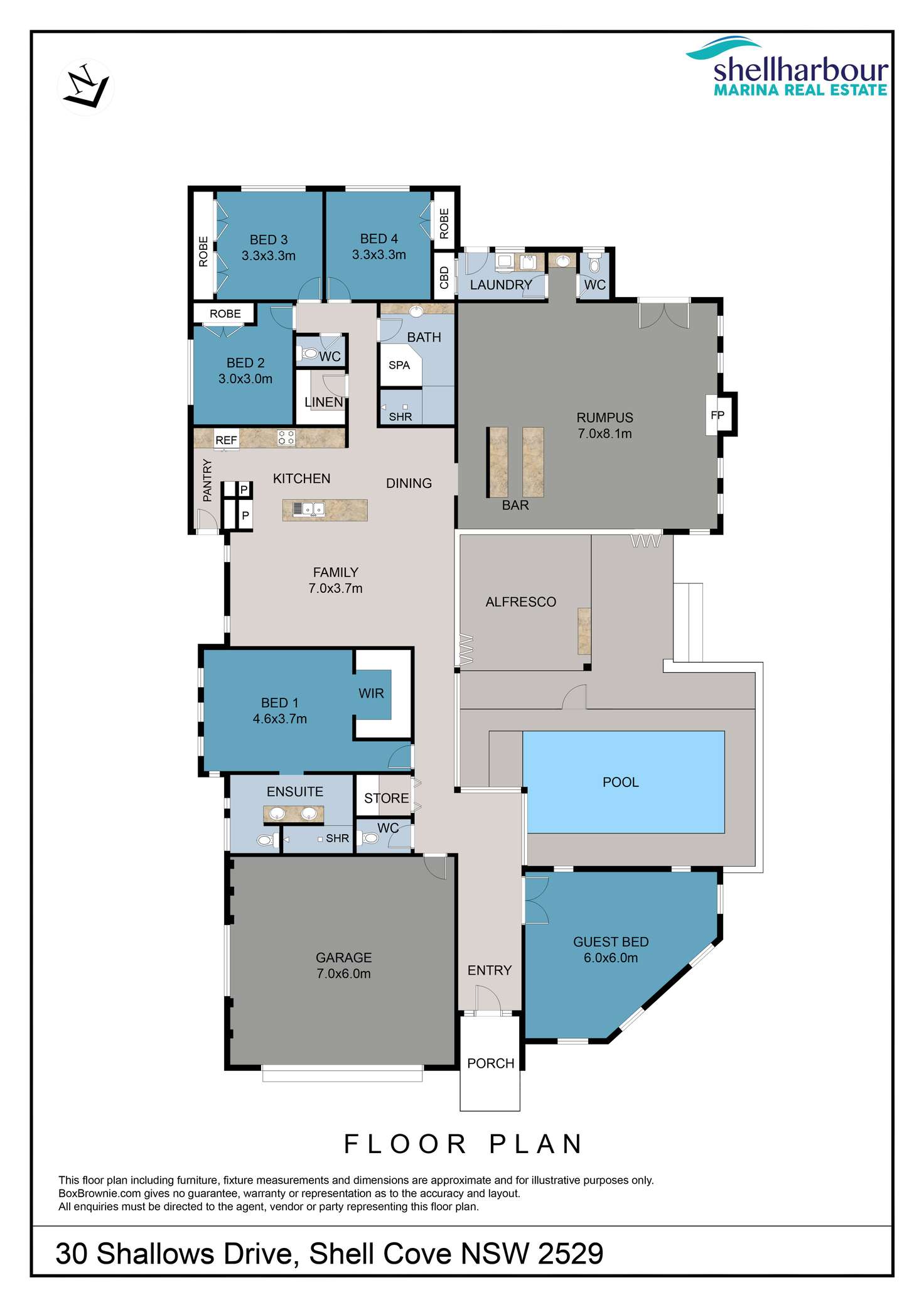 Floorplan of Homely house listing, 30 Shallows Drive, Shell Cove NSW 2529