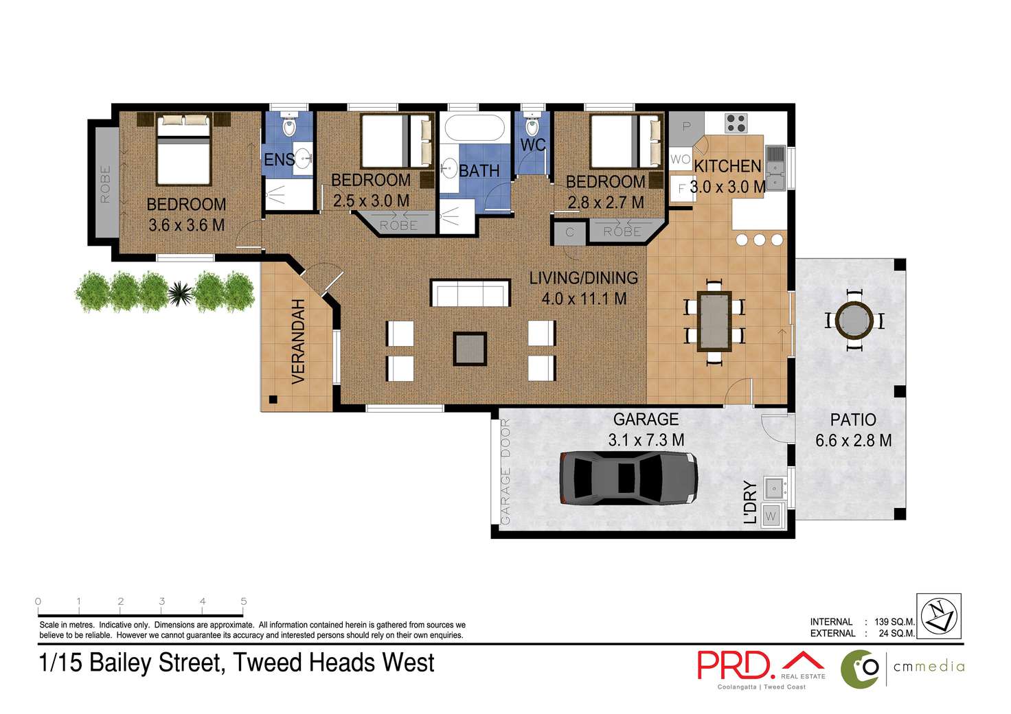 Floorplan of Homely semiDetached listing, 1/15 Bailey Street, Tweed Heads West NSW 2485