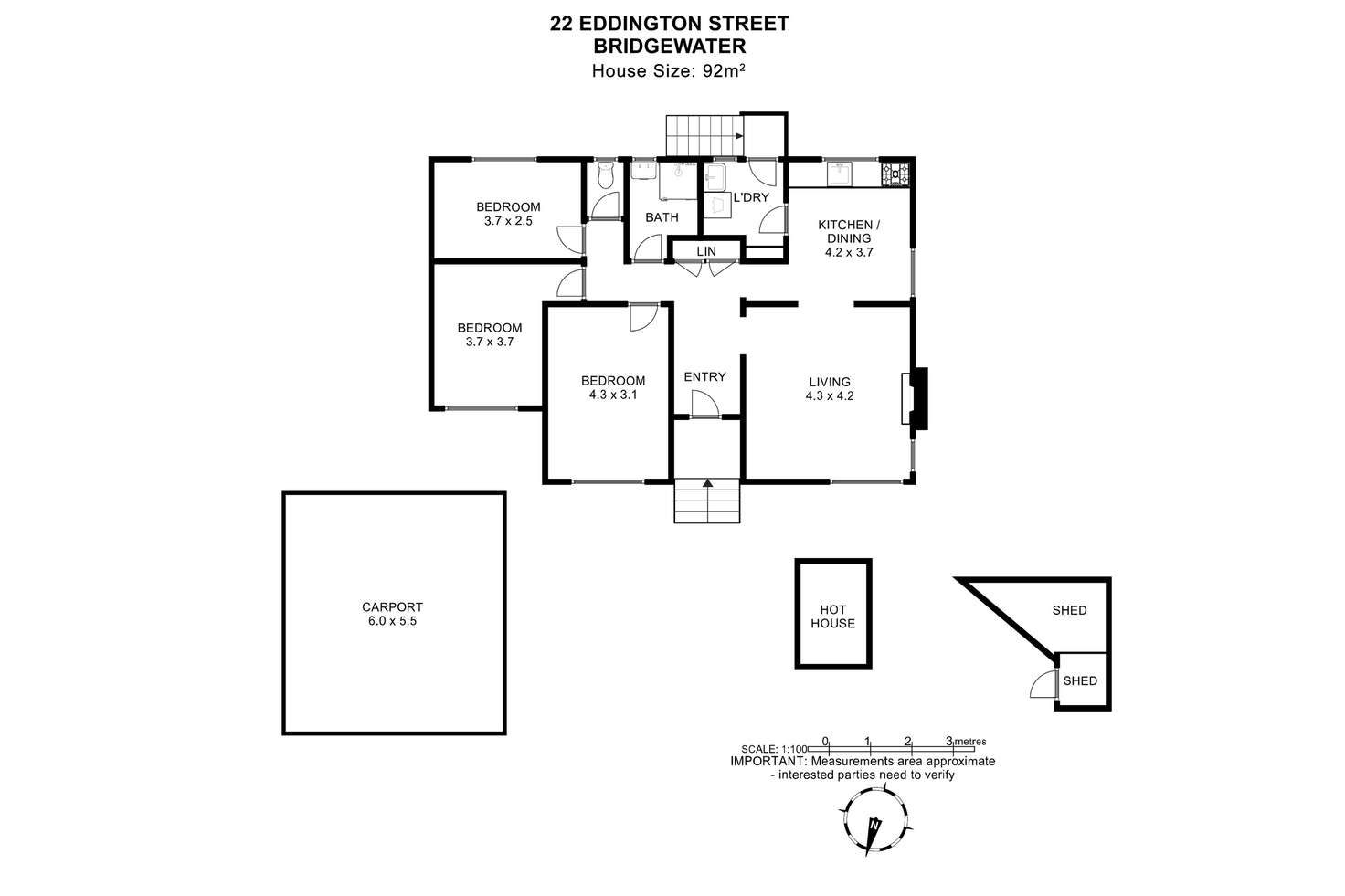 Floorplan of Homely house listing, 22 Eddington Street, Bridgewater TAS 7030