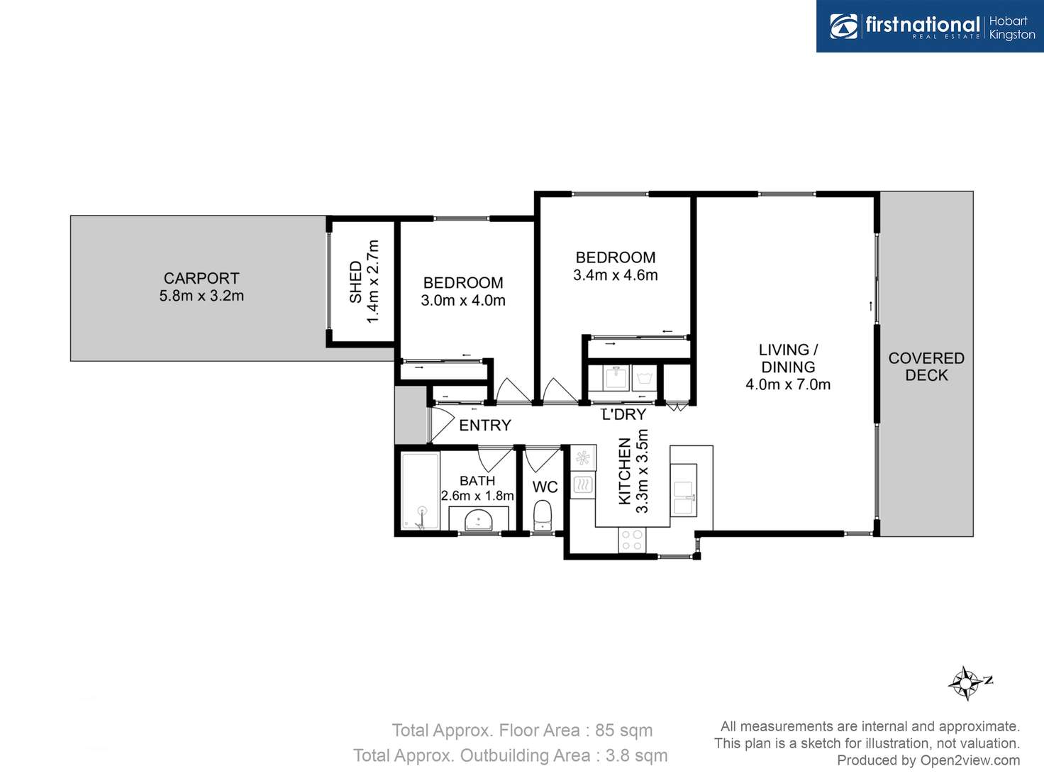 Floorplan of Homely unit listing, 1/5 Parish Lane, Margate TAS 7054