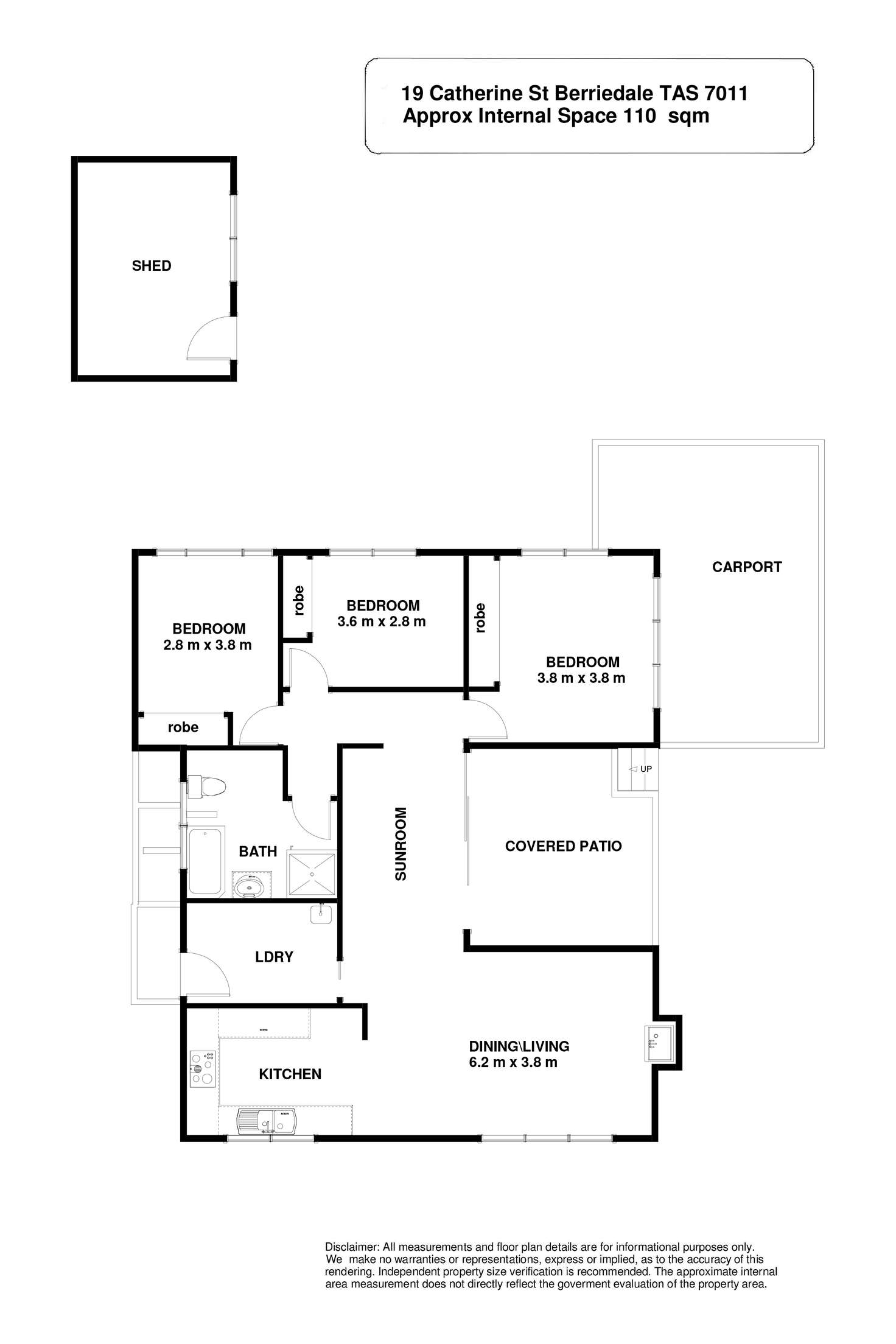 Floorplan of Homely house listing, 19 Catherine Street, Berriedale TAS 7011