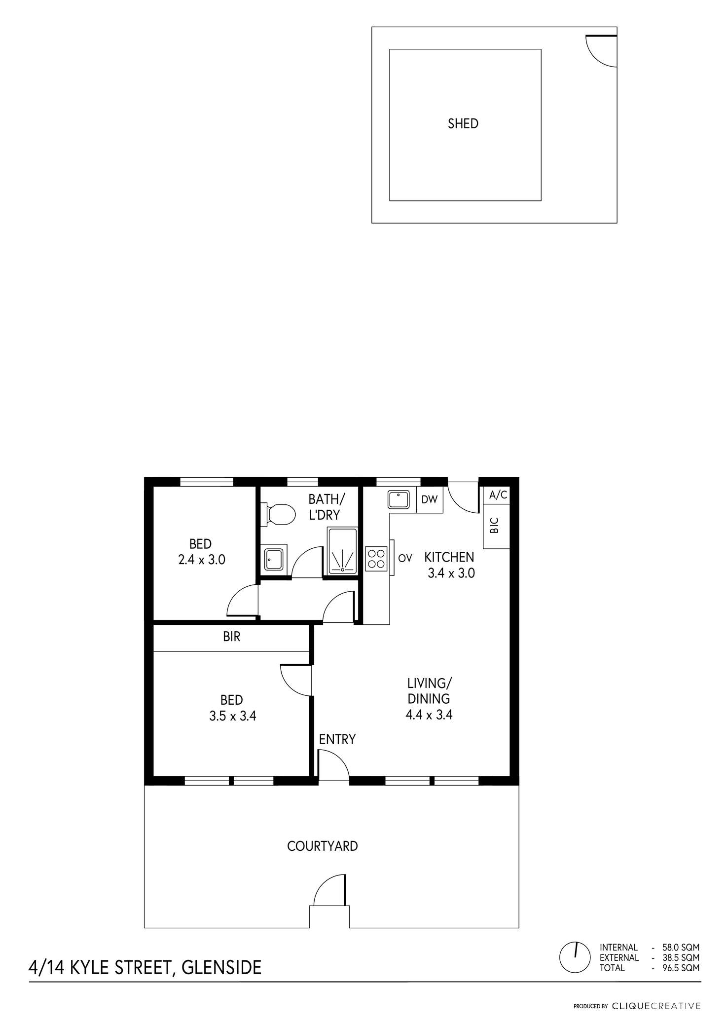 Floorplan of Homely house listing, 4/14 Kyle Street, Glenside SA 5065