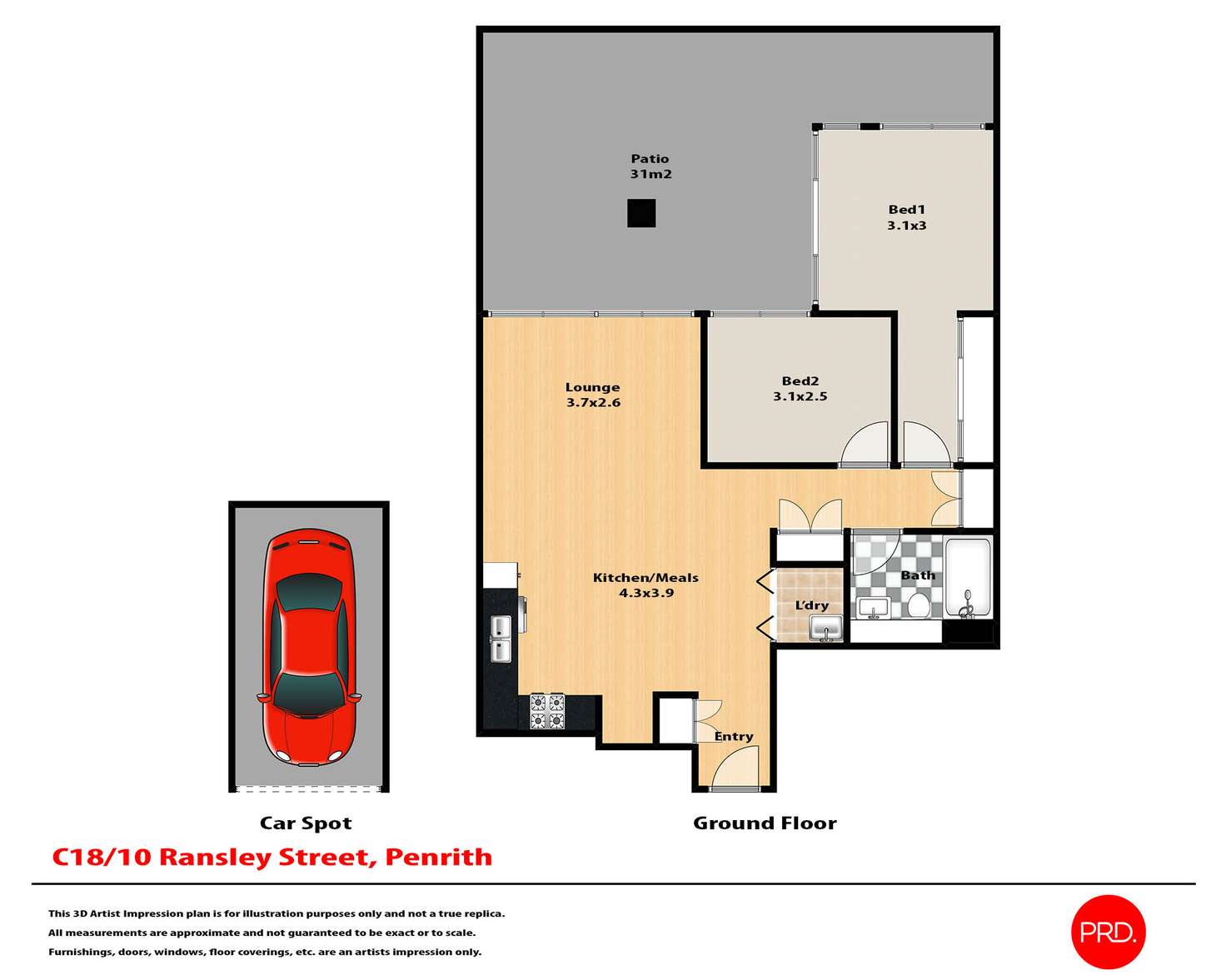 Floorplan of Homely apartment listing, C18/10 Ransley Street, Penrith NSW 2750