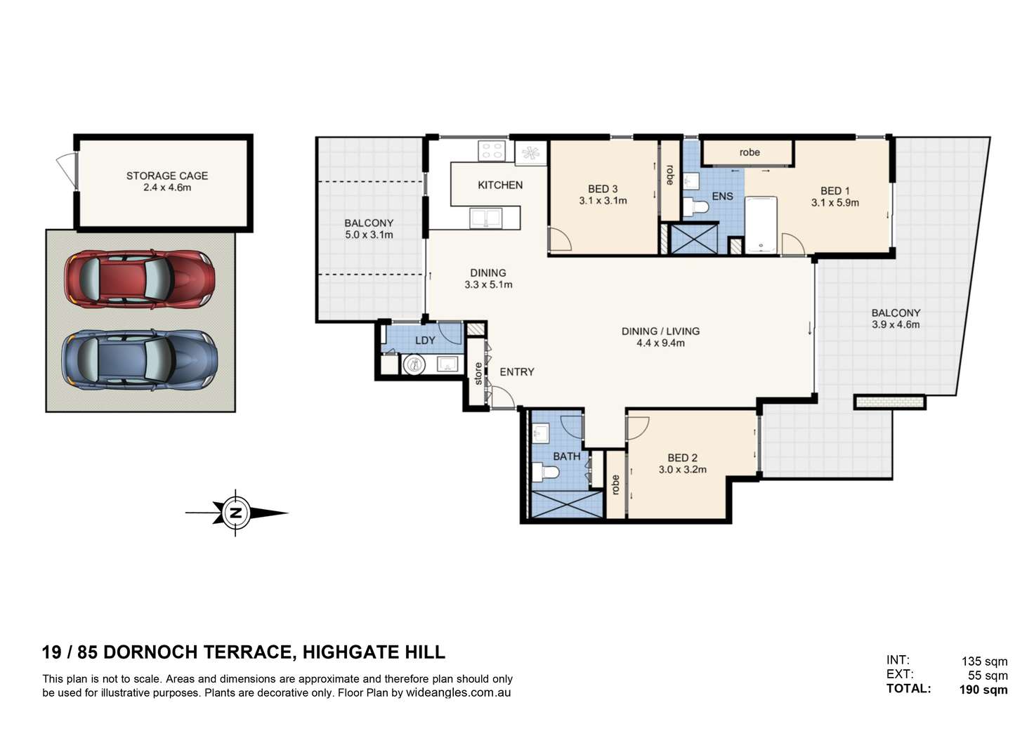 Floorplan of Homely apartment listing, 19/85 Dornoch Terrace, Highgate Hill QLD 4101