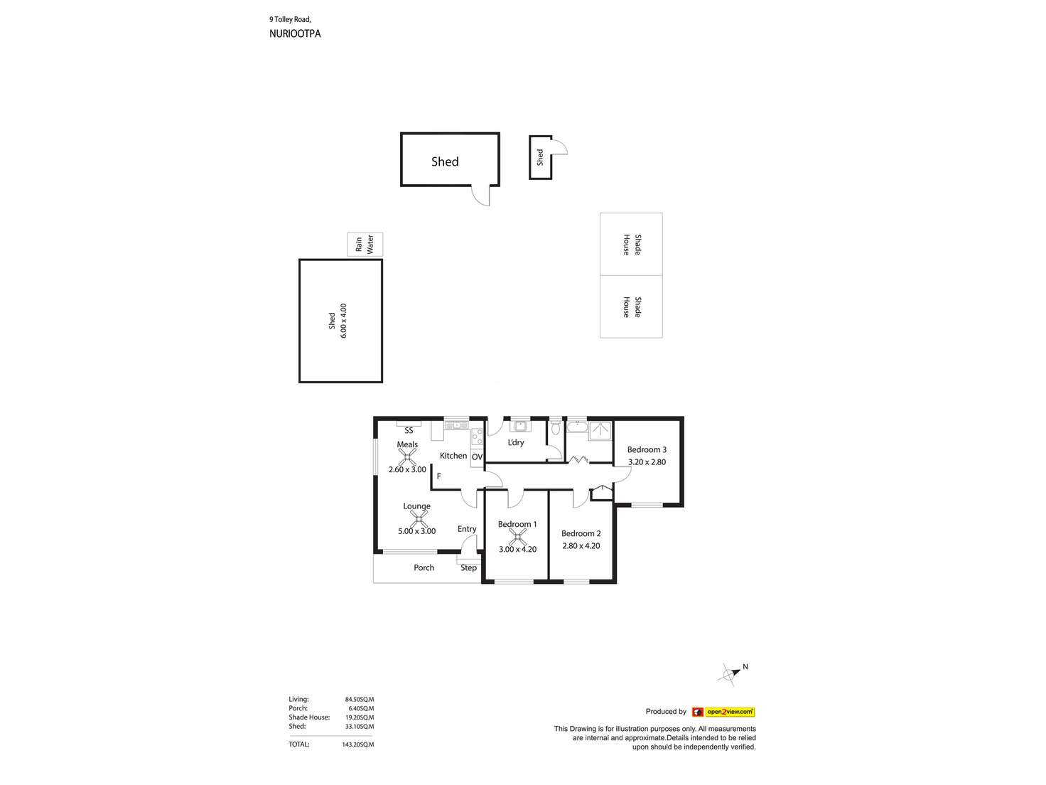 Floorplan of Homely house listing, 9 Tolley Road, Nuriootpa SA 5355