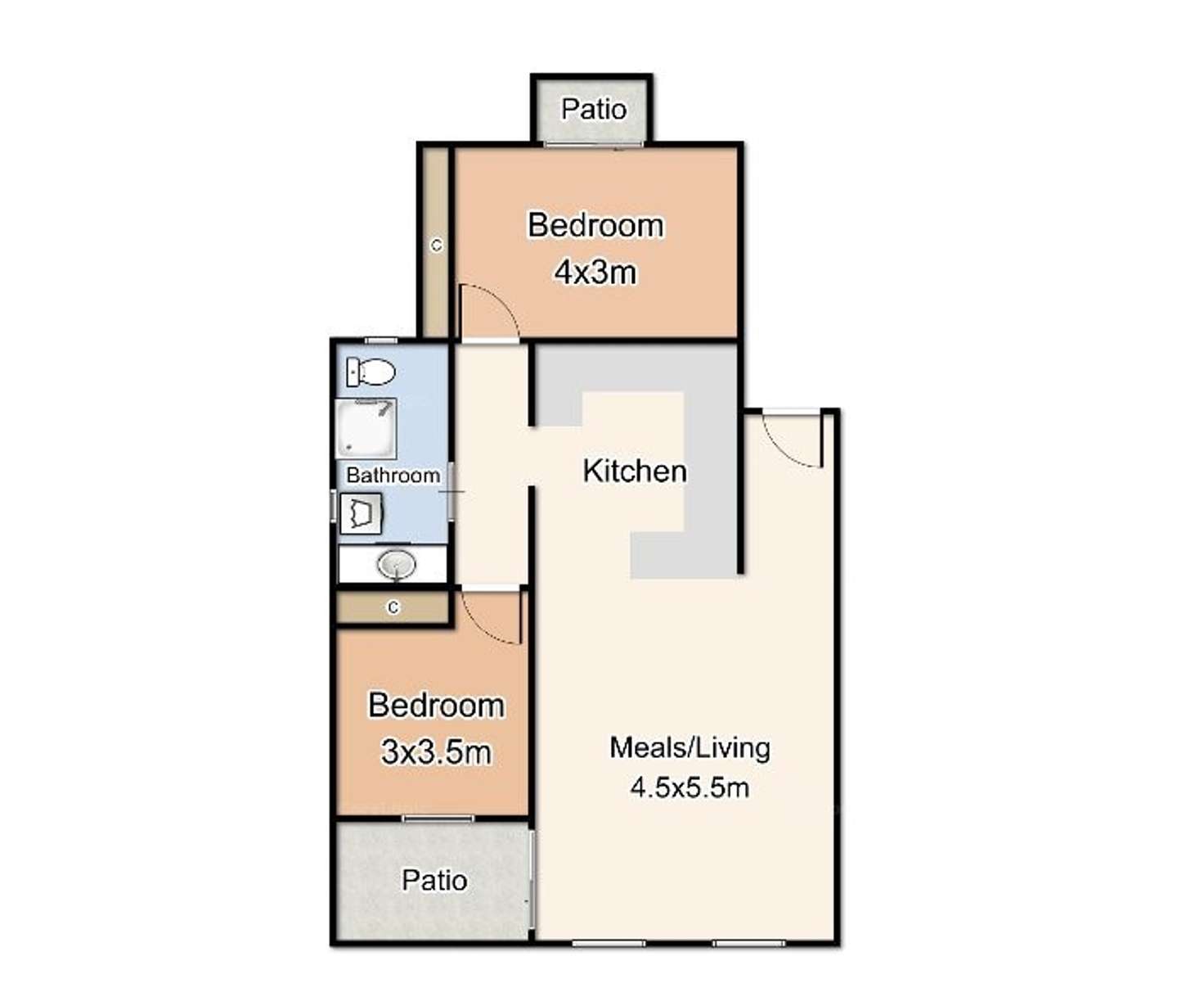 Floorplan of Homely unit listing, 4/10 Nalla Court, Palm Beach QLD 4221