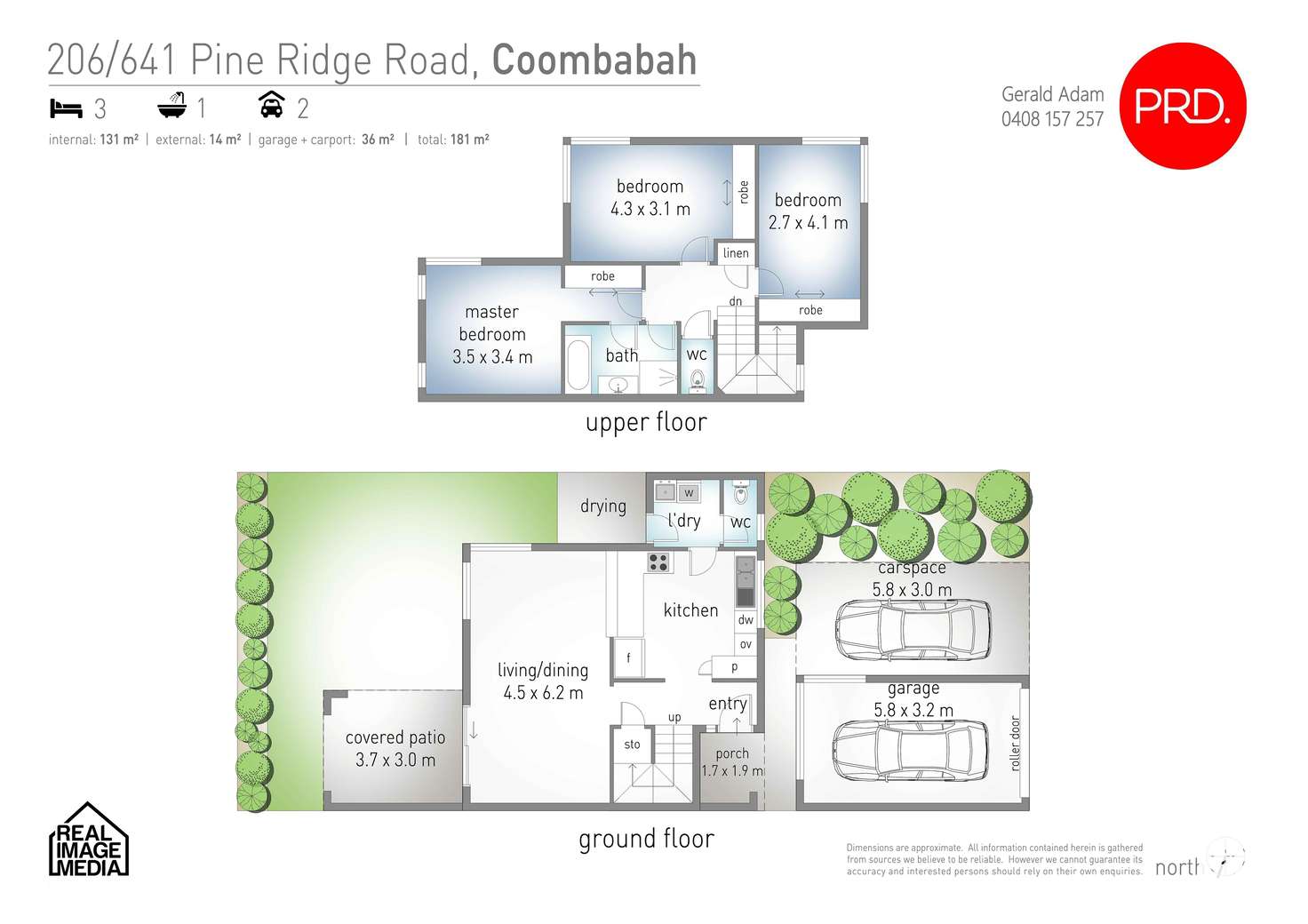 Floorplan of Homely townhouse listing, 206/641 Pine Ridge Road, Biggera Waters QLD 4216