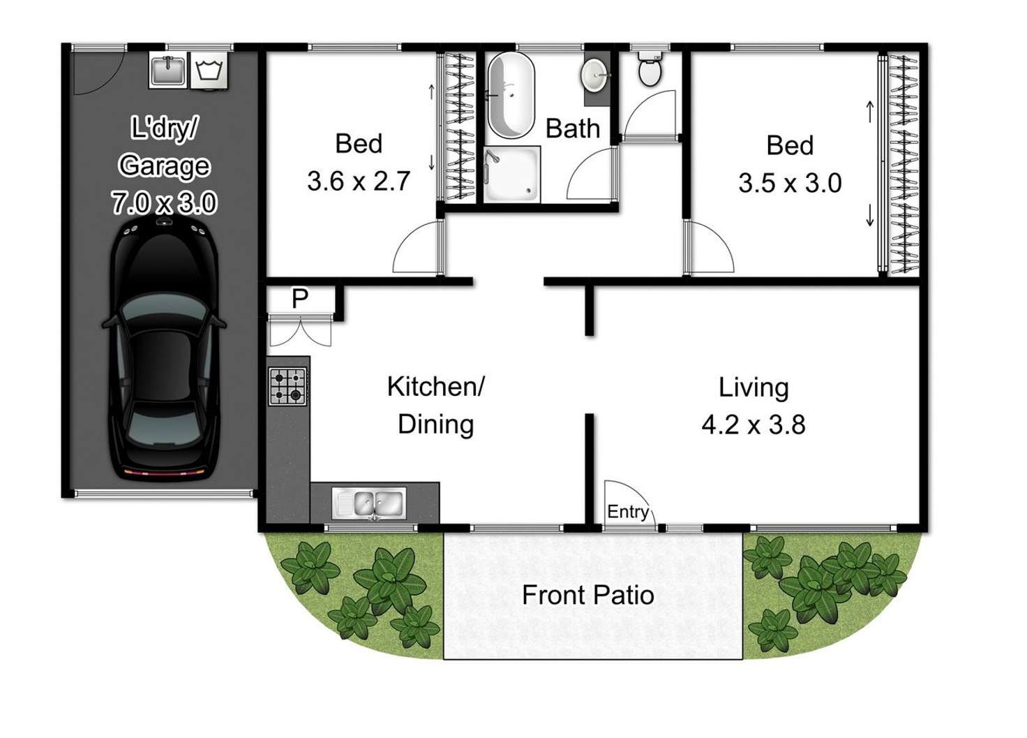 Floorplan of Homely unit listing, 2/189 Kennedy Drive, Tweed Heads West NSW 2485