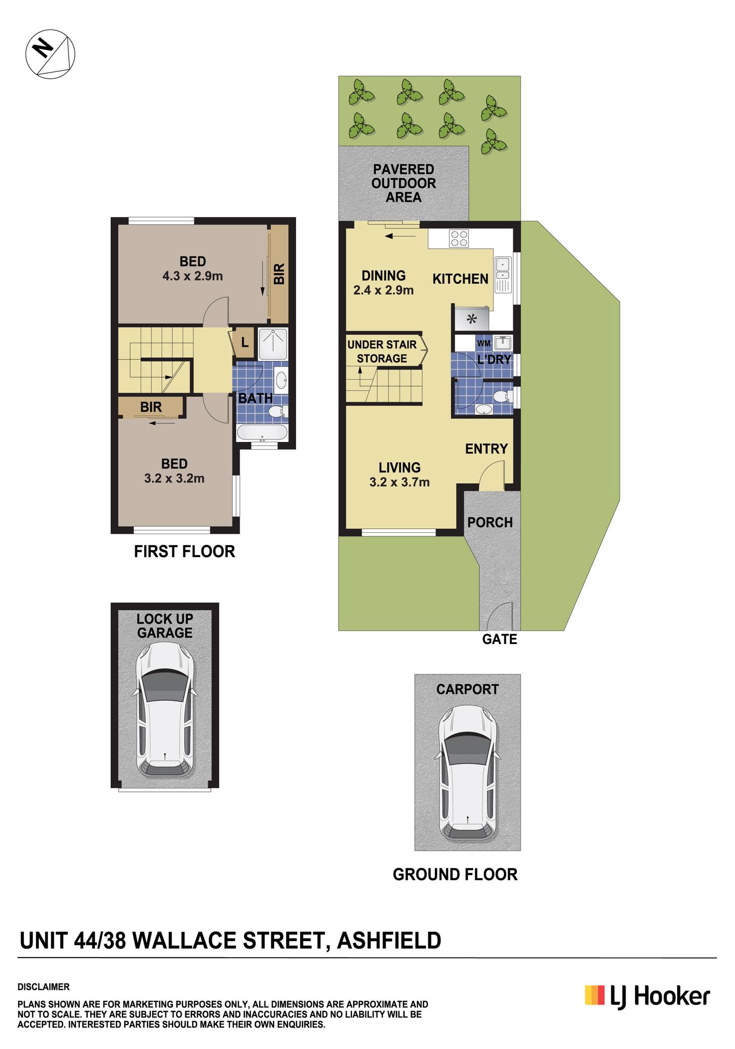 Floorplan of Homely townhouse listing, 44/38 Wallace Street, Ashfield NSW 2131