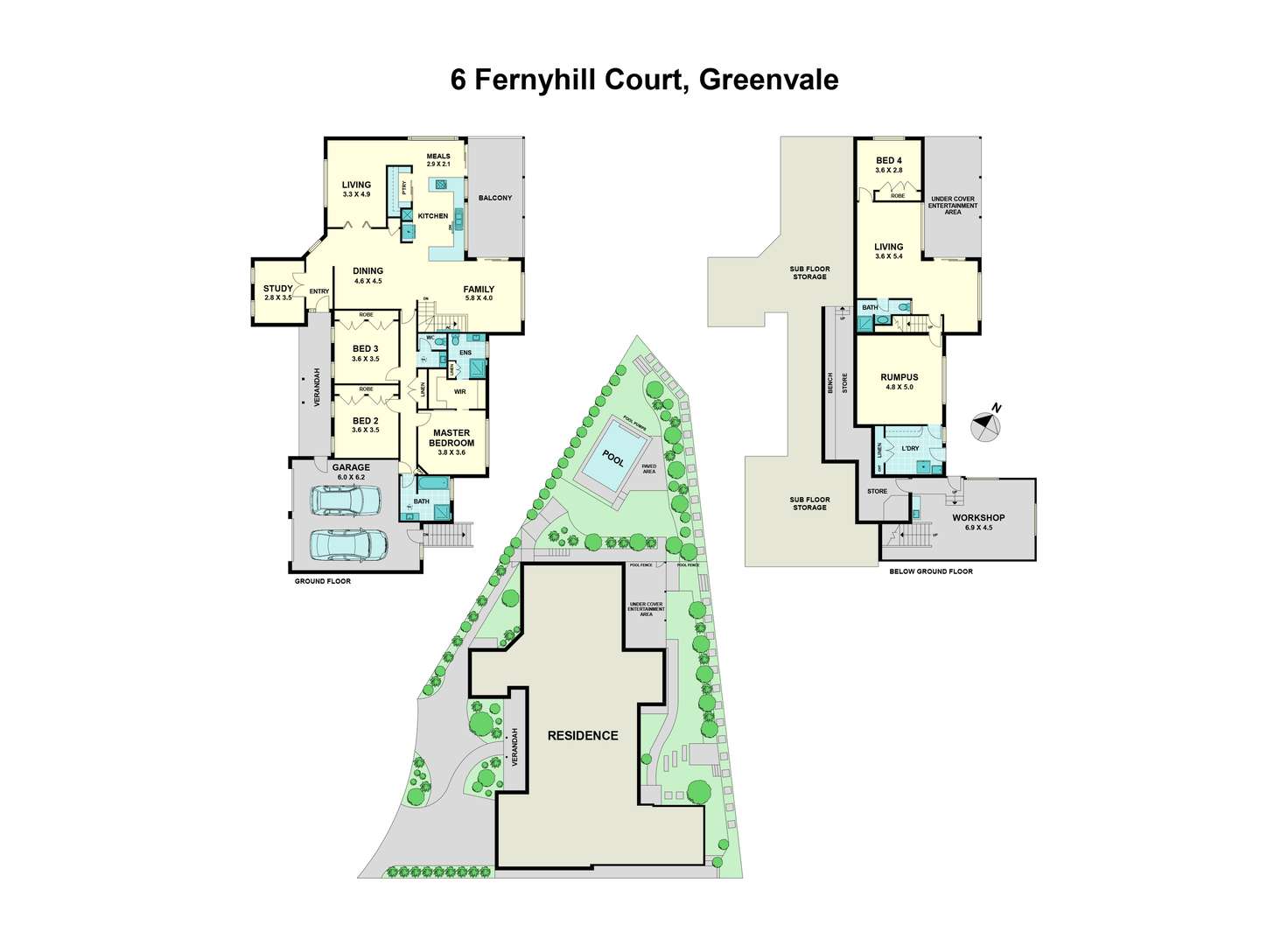 Floorplan of Homely house listing, 6 Fernyhill Court, Greenvale VIC 3059