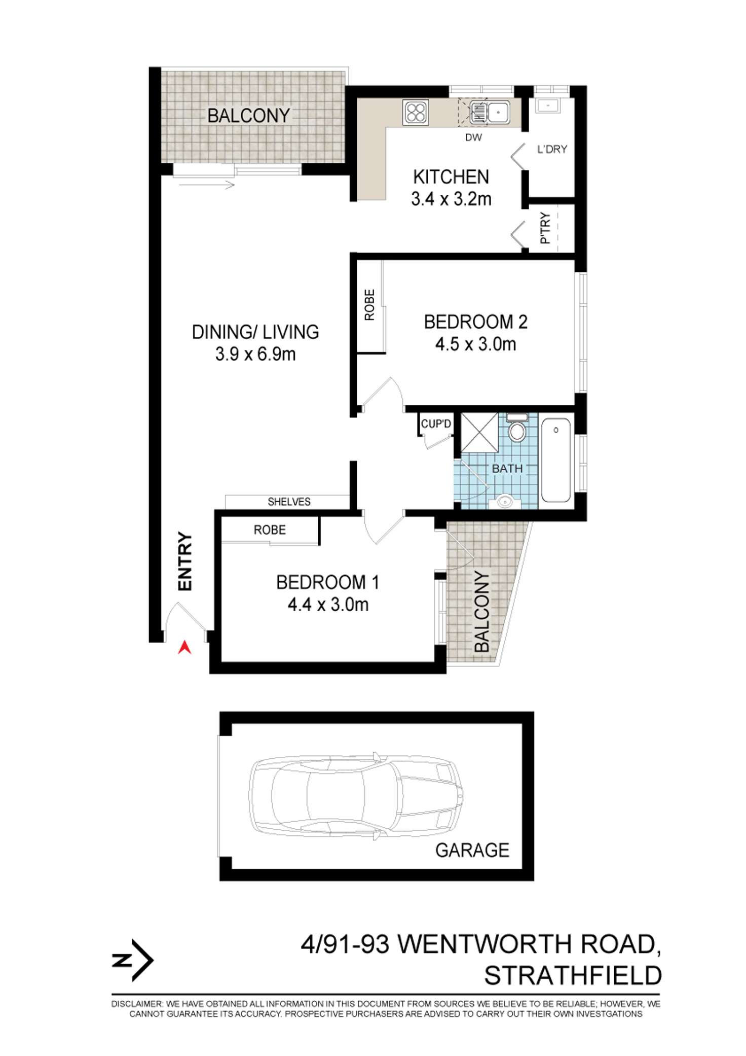 Floorplan of Homely apartment listing, 4/91-93 Wentworth Road, Strathfield NSW 2135